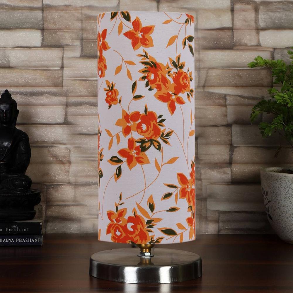 Multicolor cotton table lamp with Steel Base -14