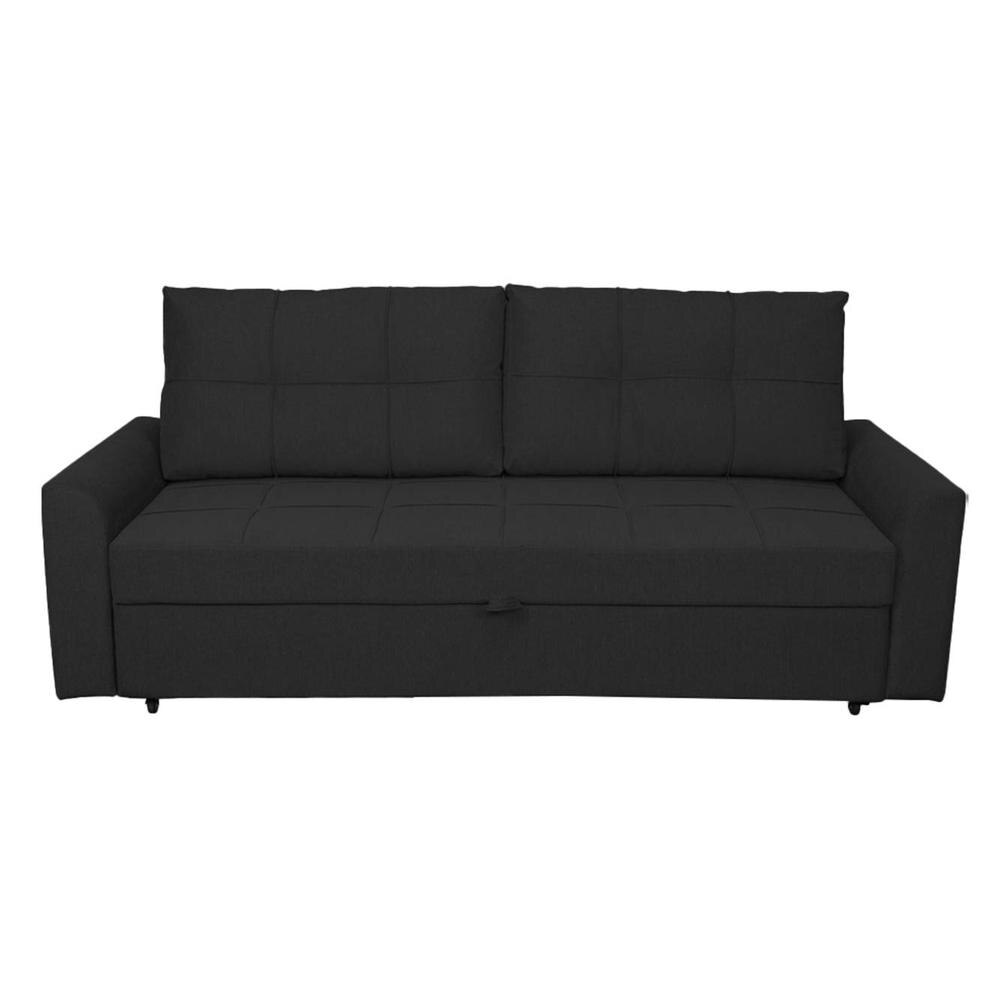 Barato 3 Pull Out Sofa Cum Bed In Black Colour