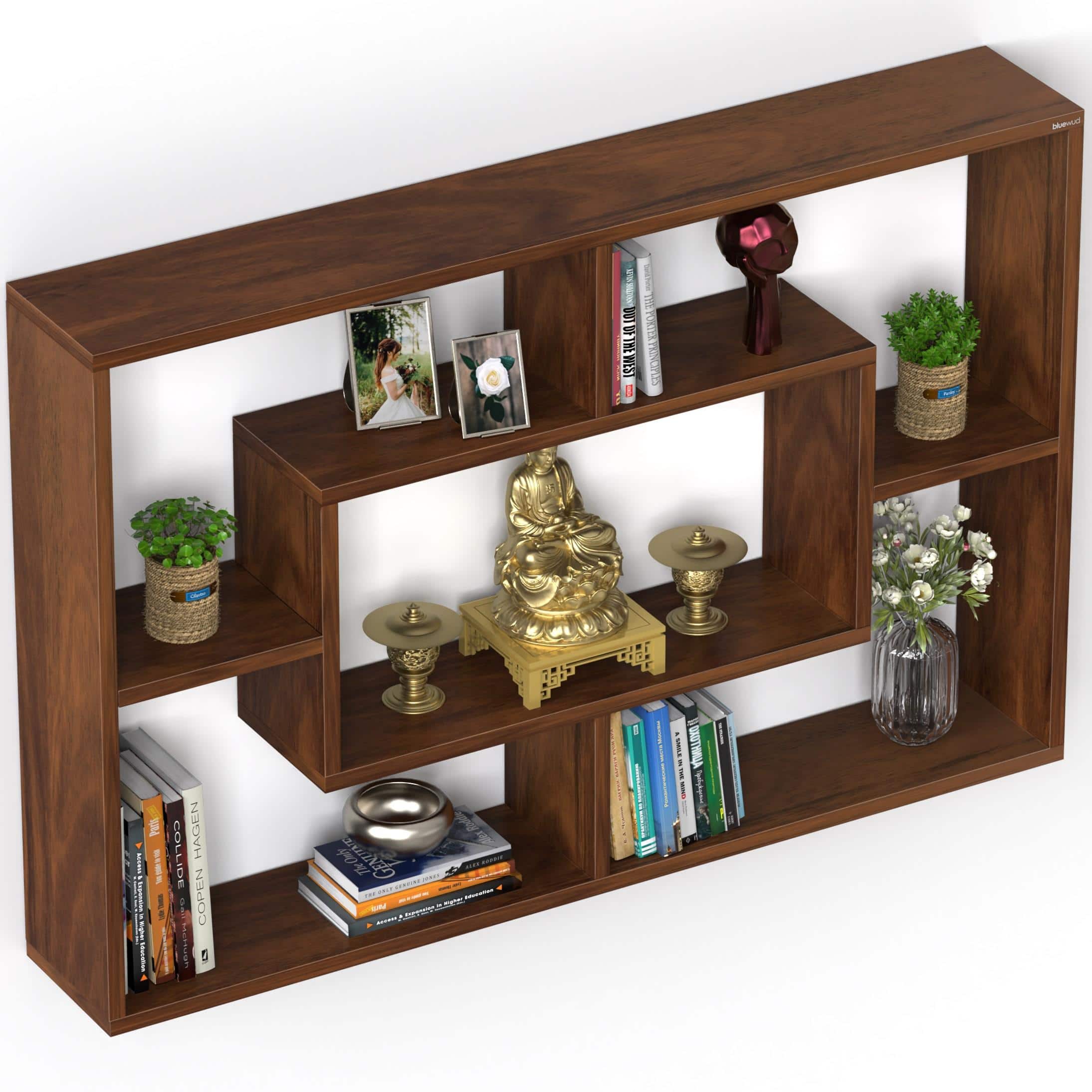 Crafte Engineered Wood Wall In Brown Maple Finish