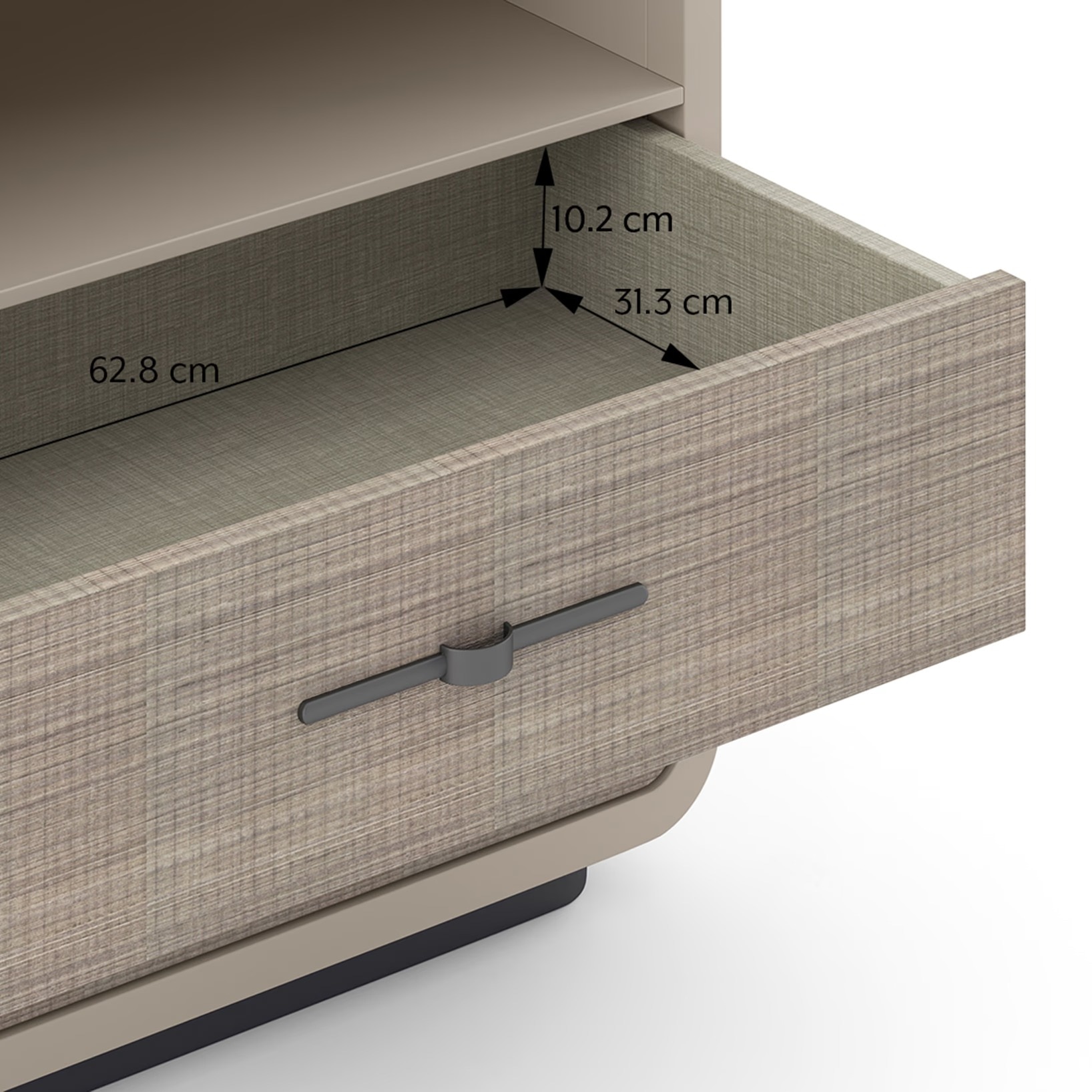 Valeria Upholstered Hydraulic Storage King Bed with 1 Bedside Table