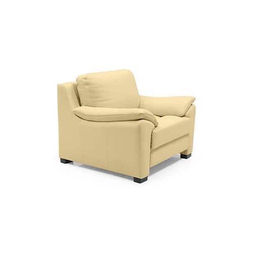 Farina 1 Seater Half Leather Sofa in Cream Colour