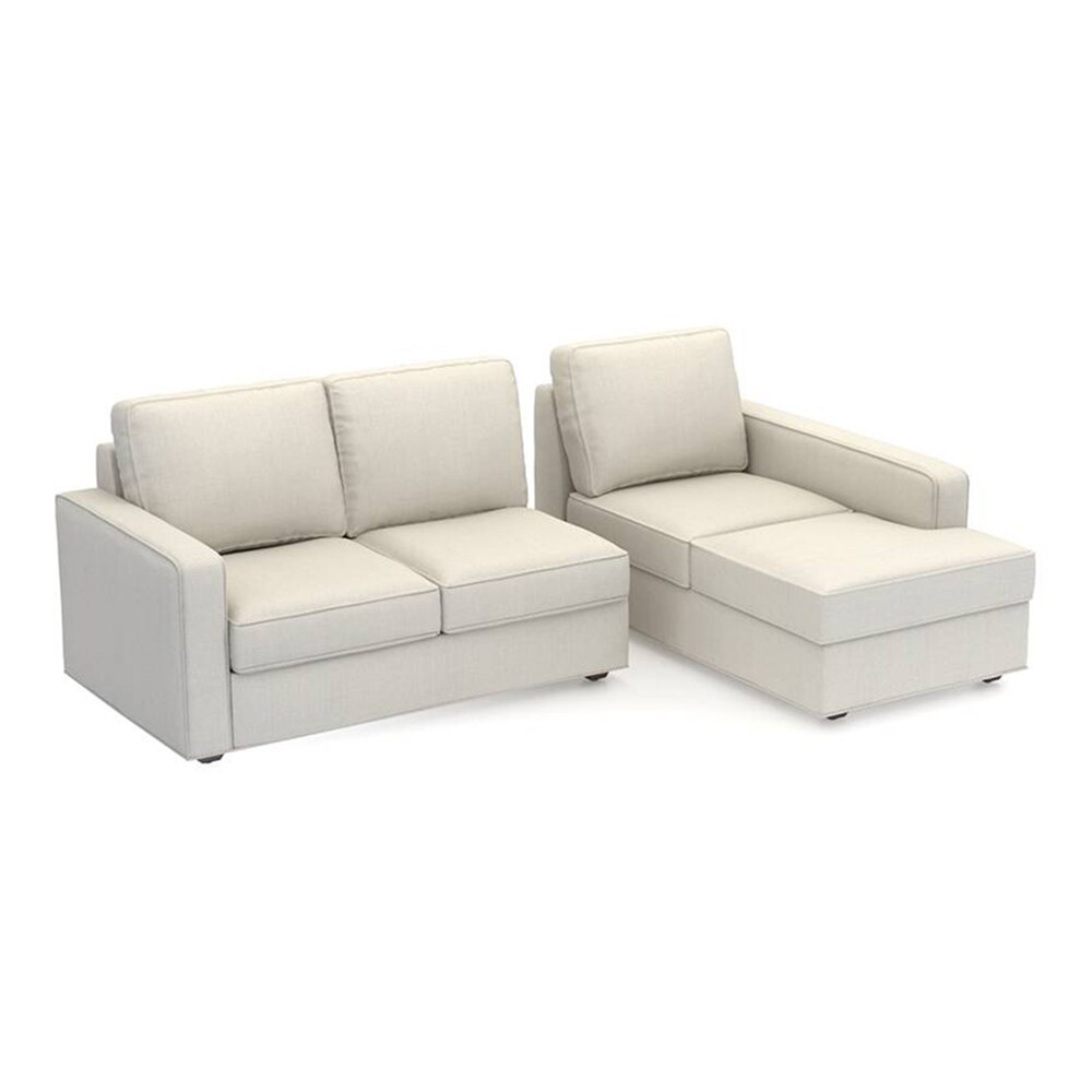 Apollo Sofa (Colour : Pearl, Cushion : Soft, Back Type : Regular, Seating Capacity : Right Aligned 2 Seater + Right Aligned Chaise)