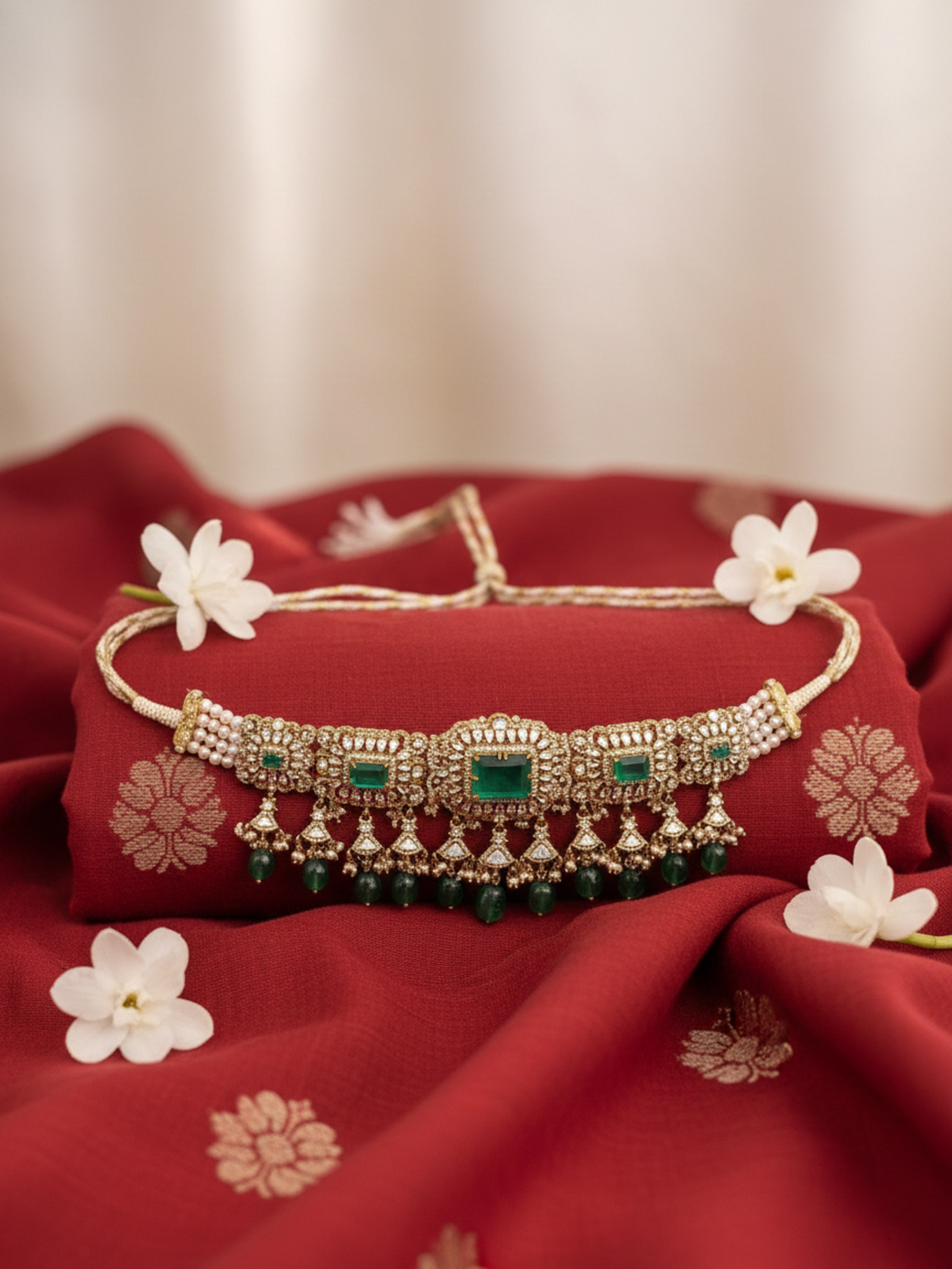 Lifestyle view of Silver Smithing Choker Necklace