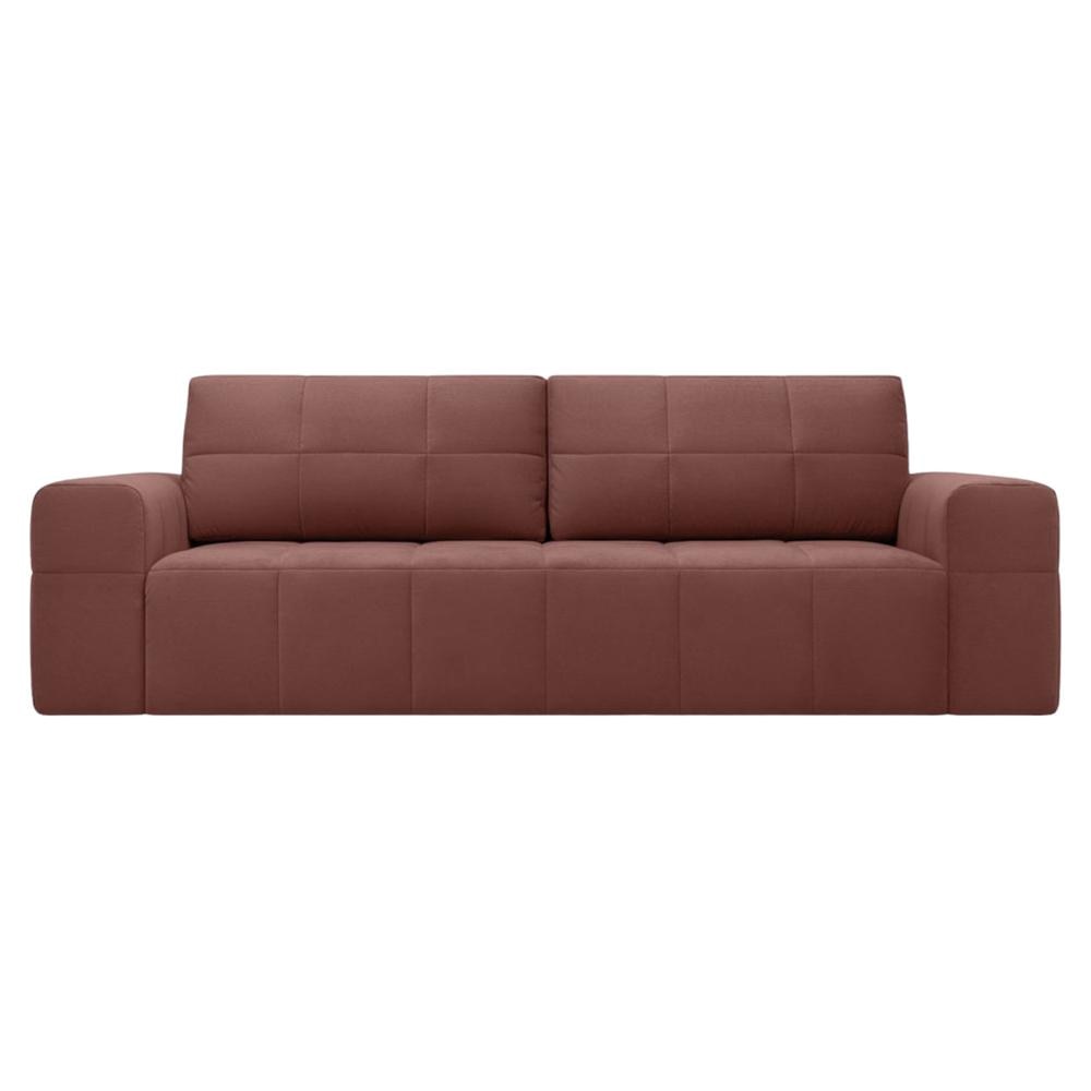 Riyab 3 Seater Fold Out Sofa Cum Bed In Pink Colour