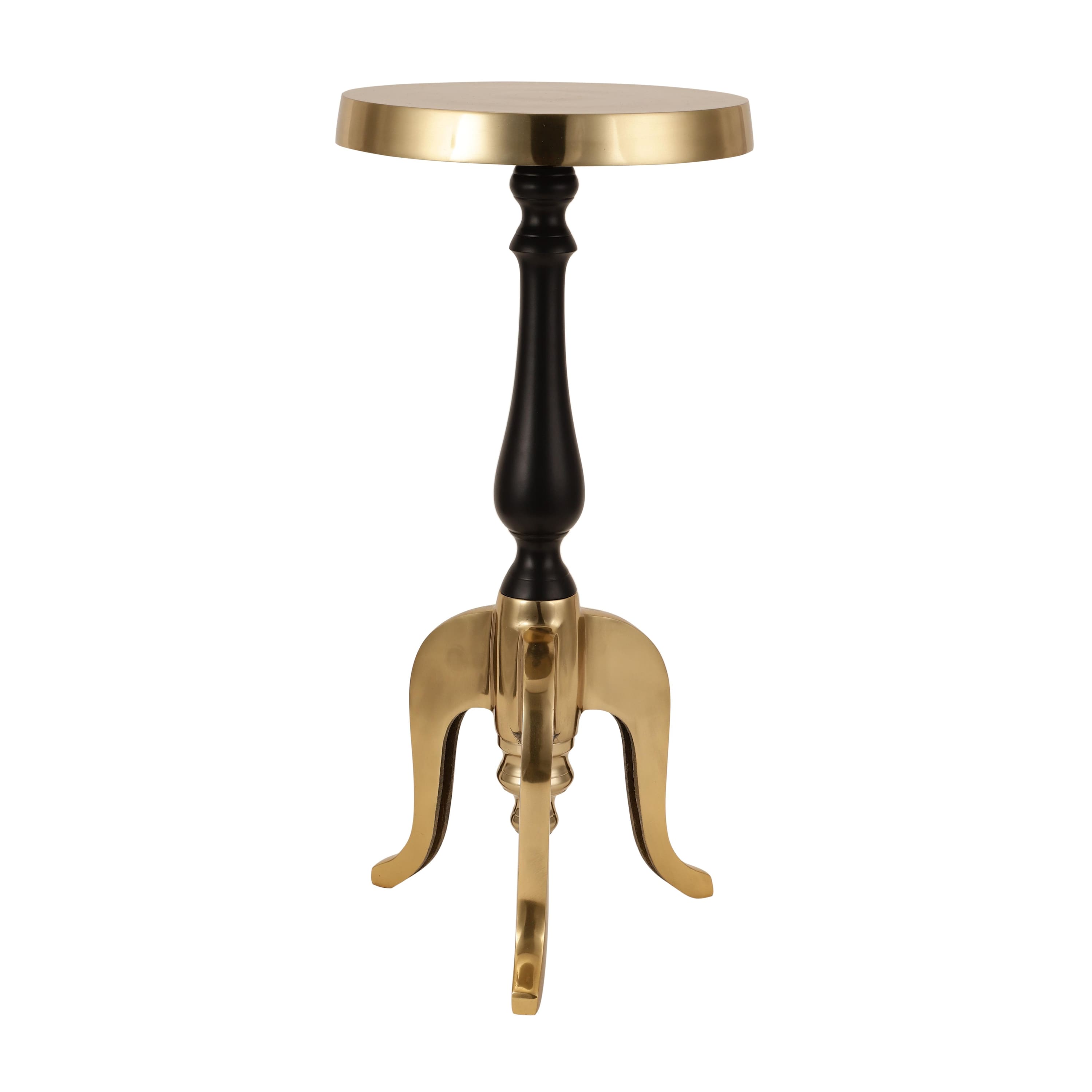 Markus Drink Metal Side Table in Gold & Black Colour