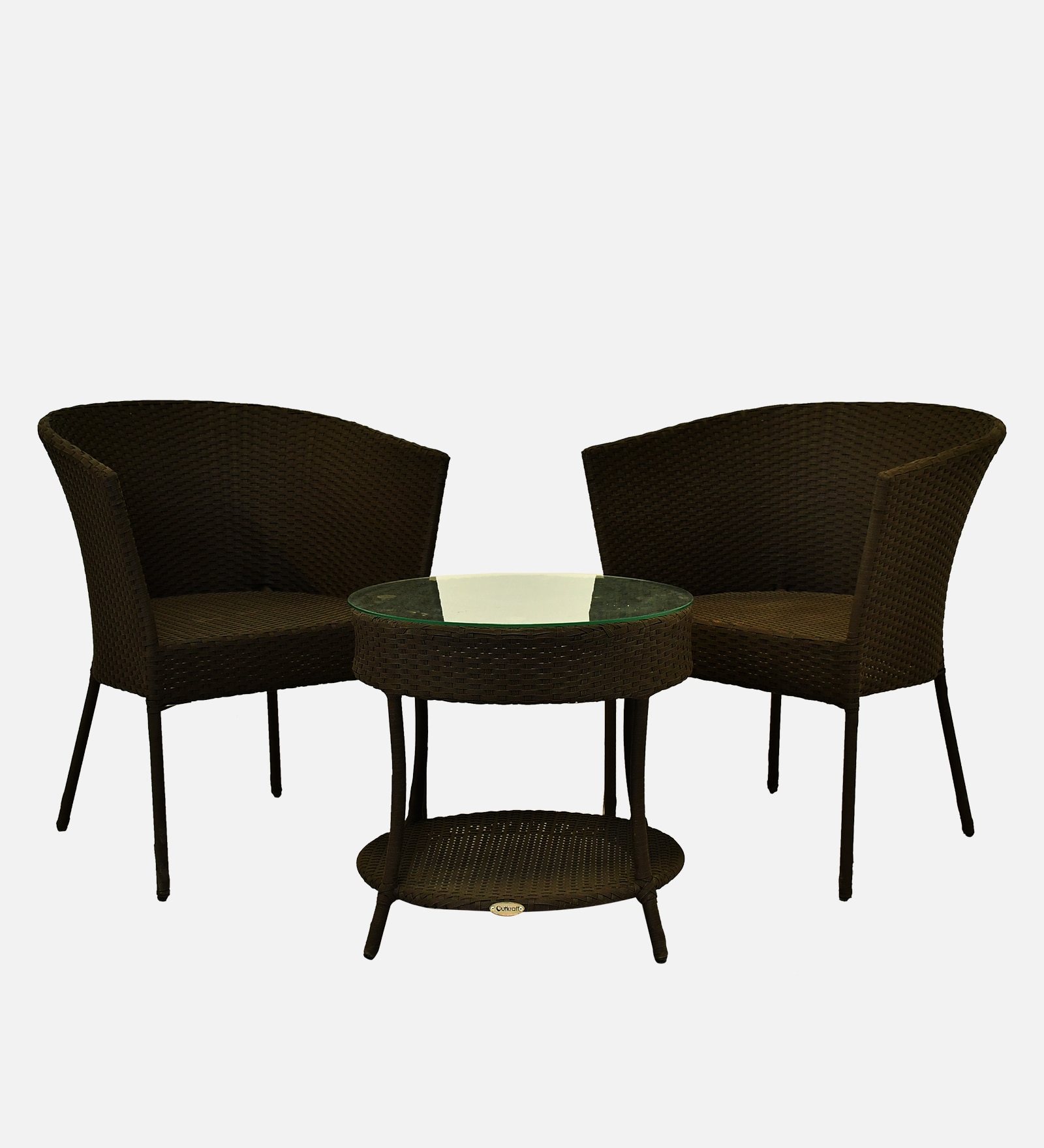 Lismore  Wicker Chair In Brown Finish