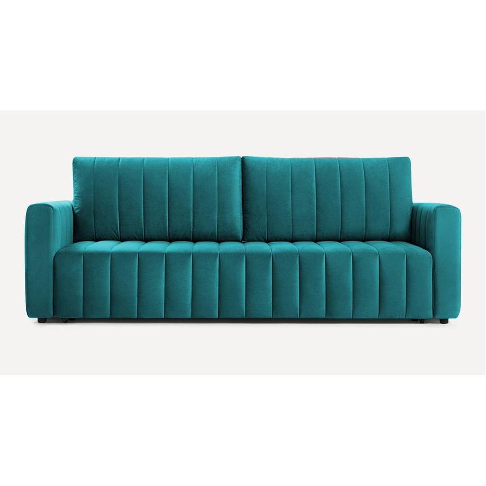 Beliss 3 Pull Out Sofa Cum Bed with storage In T Blue Colour
