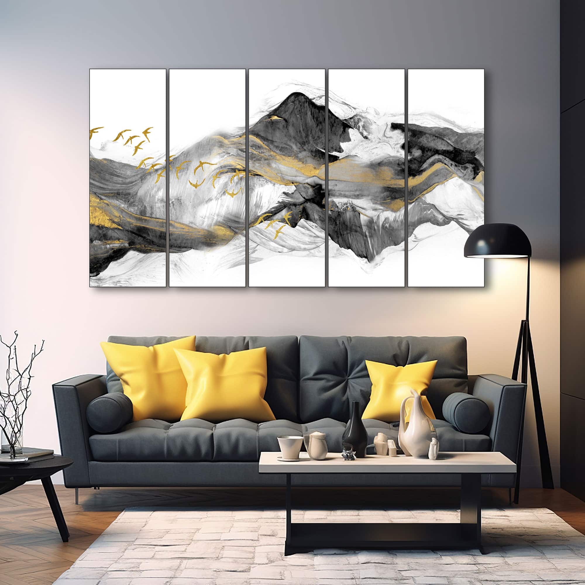 The Castle Decor Nature Art Wall Painting Wooden Framed 27x48 Inch (Style 1) - The Castle Decor