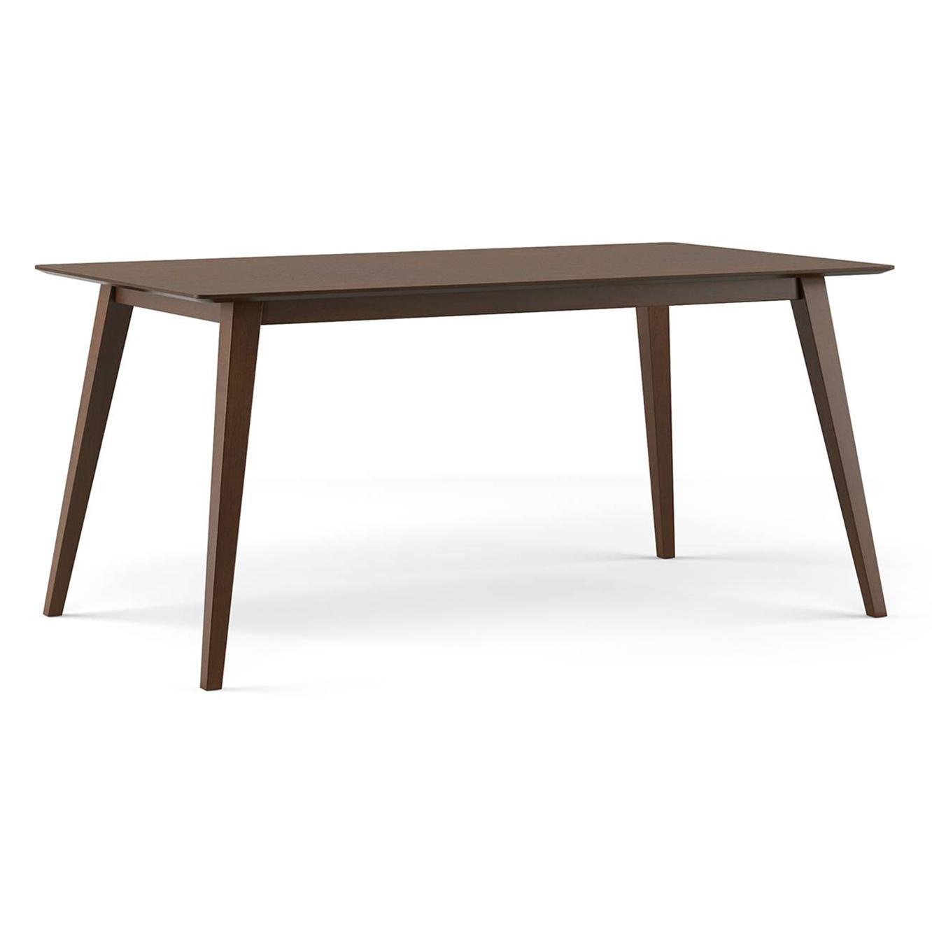 Lawson Solid Wood 6 Seater Dining Table In Walnut Finish