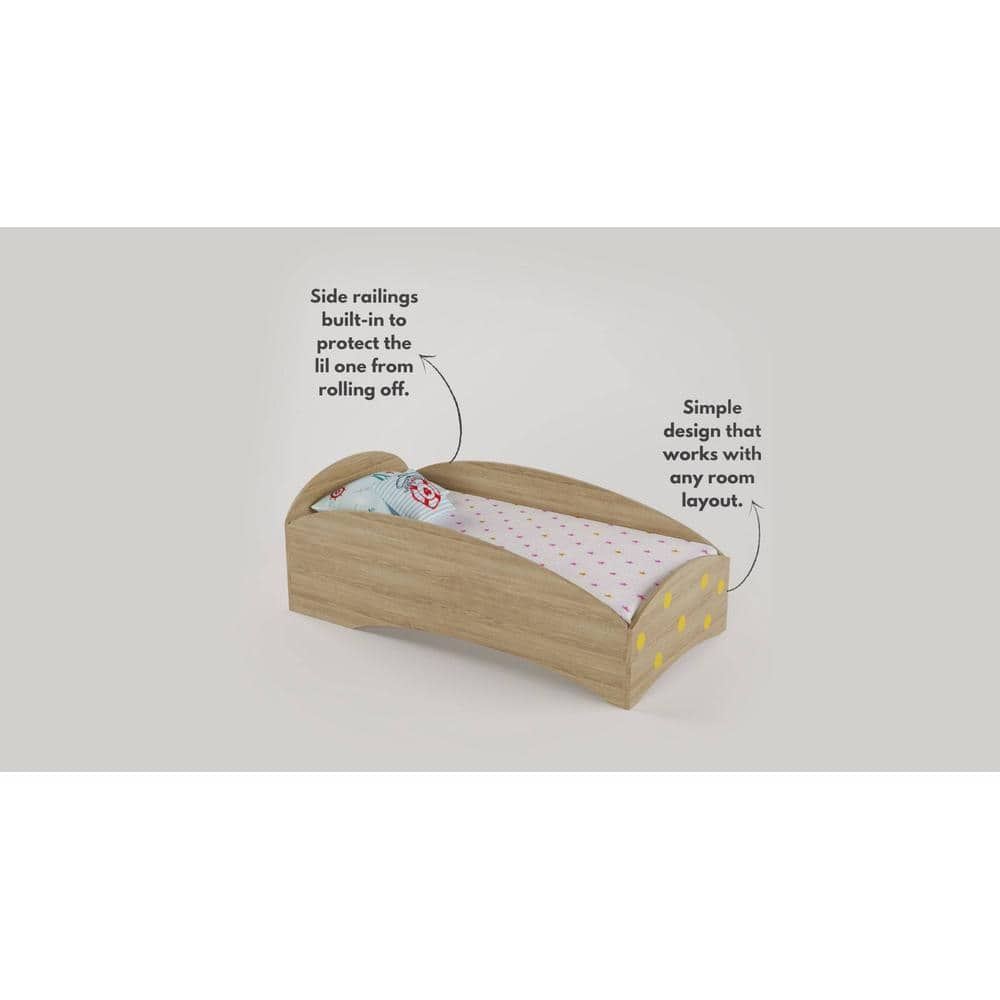 Loopy Loop Engineered Wood Bed in Blue Colour