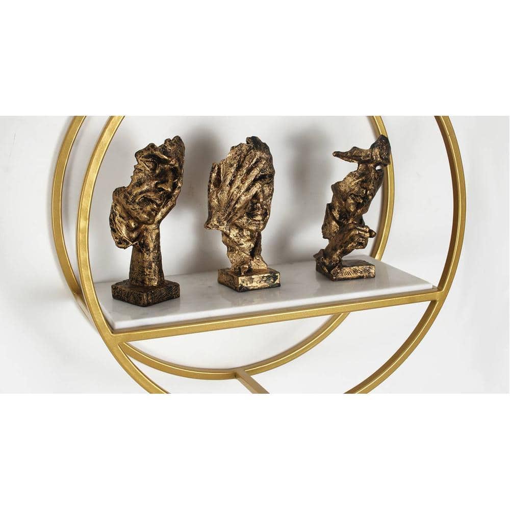 Claymint metal wall shelf