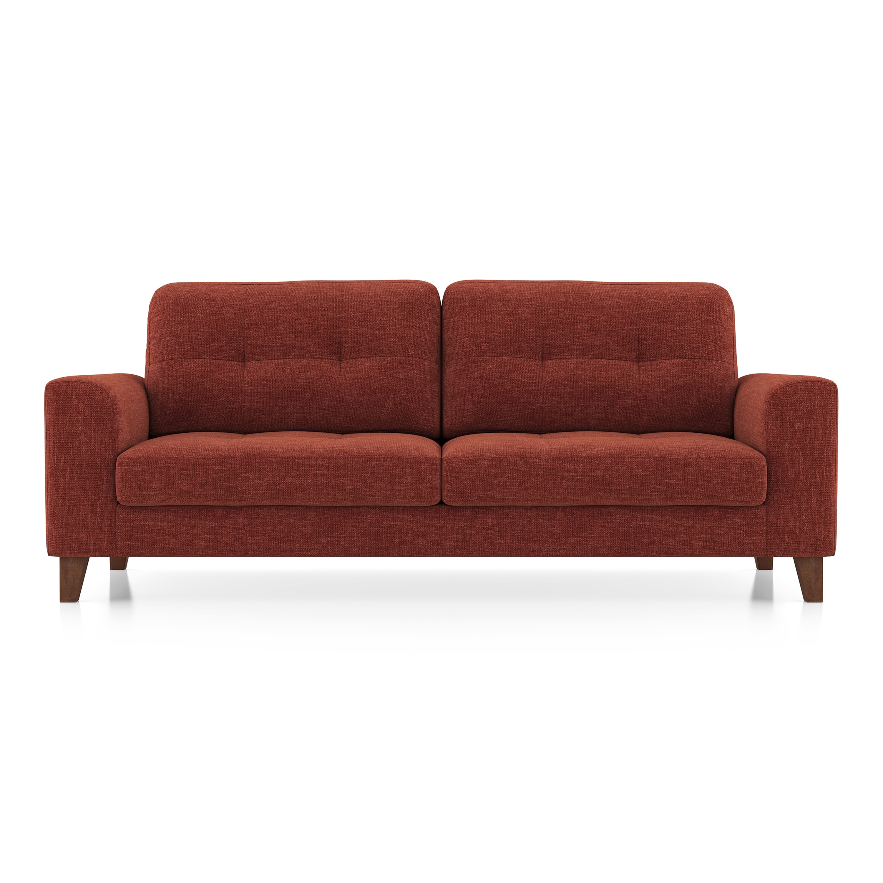 Verona Essential 3 Seater Fabric Sofa In Dark Coral Colour
