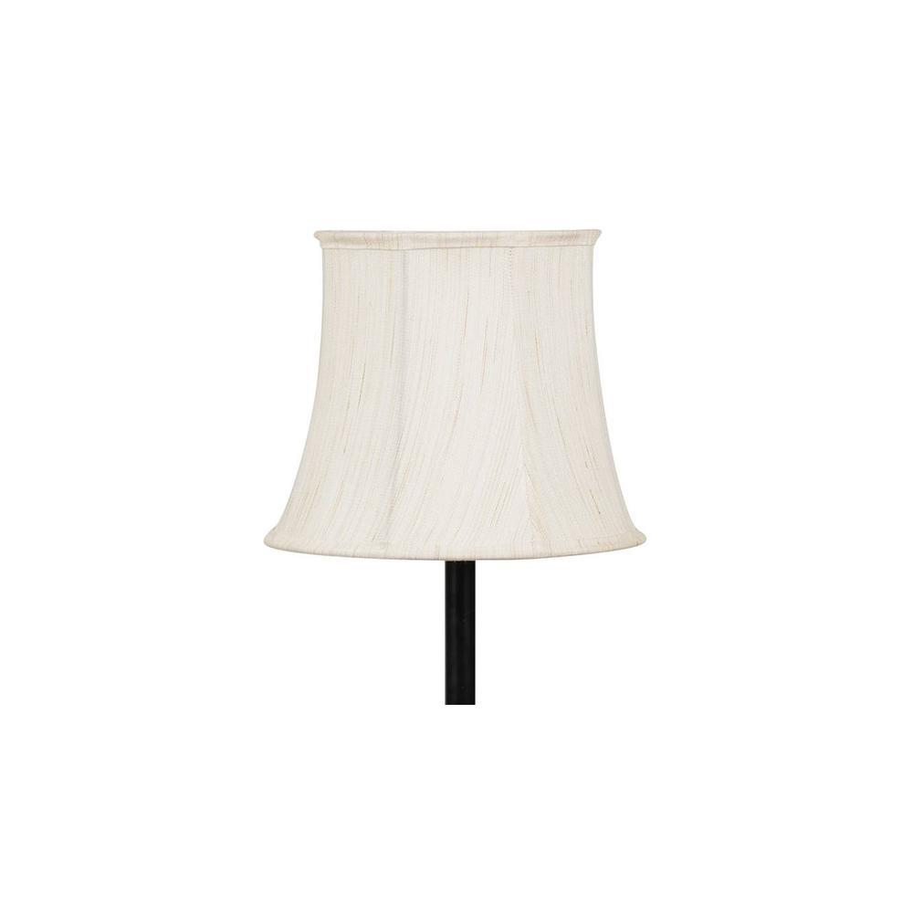 Ezra Black Cotton Shade Floor Lamp