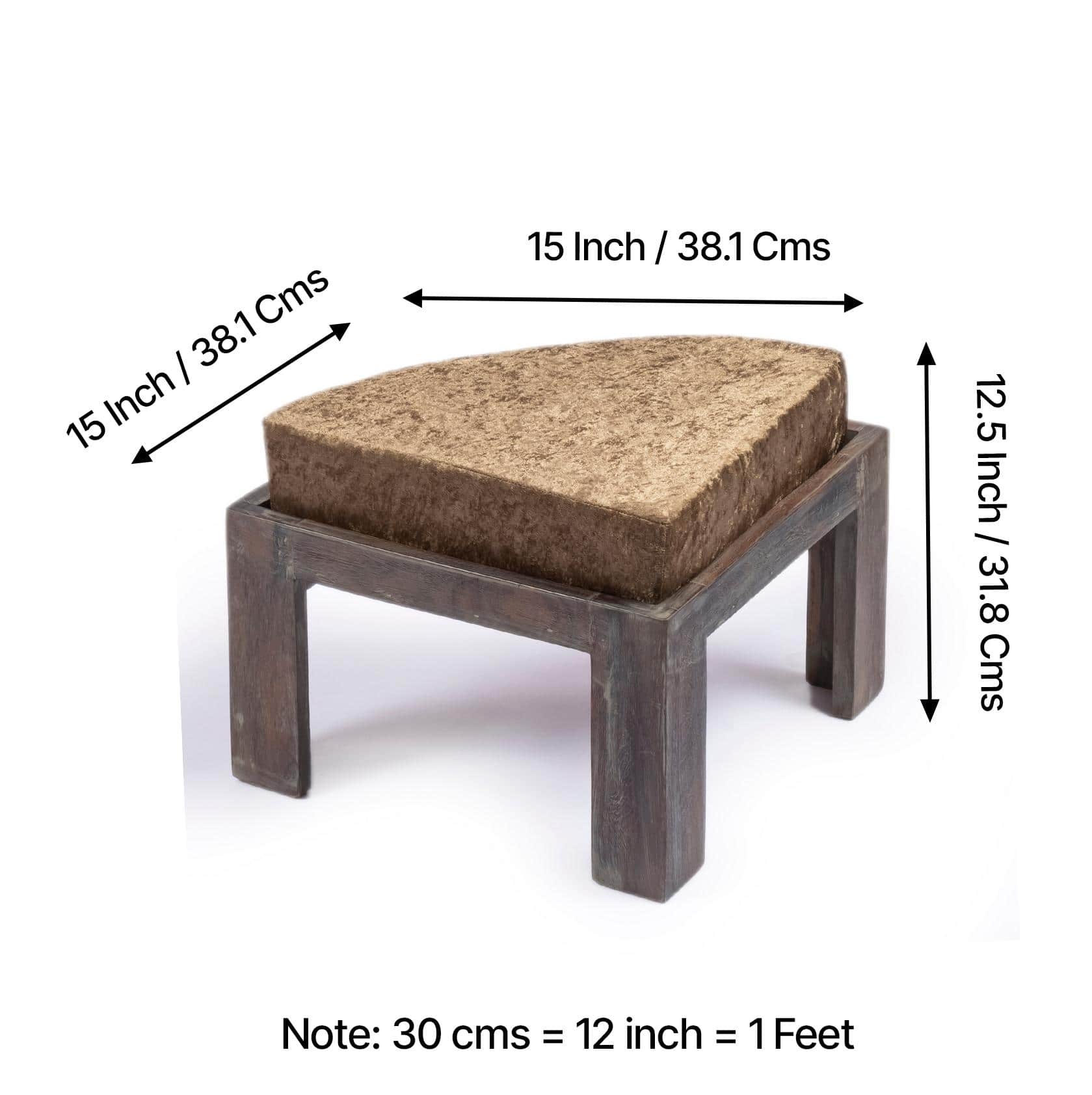 Nashville Sheesham Wood 4 Seater Coffee Table Set In Antique Grey Finish Green Sparkle Velvet Cushion