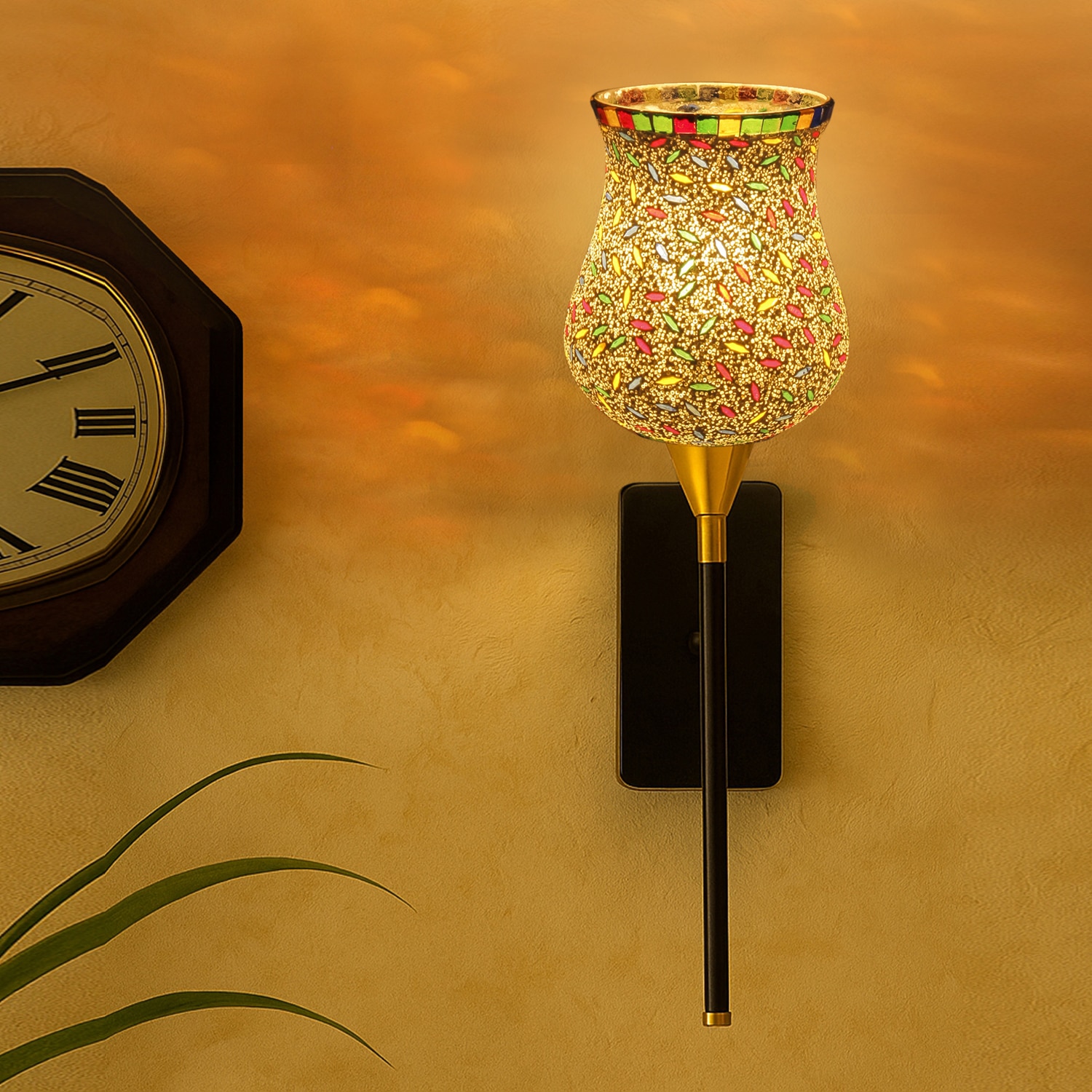 Devansh Metal Electric Wall Light in Black Colour with Multi Shade Count of 1 Light-picture-19