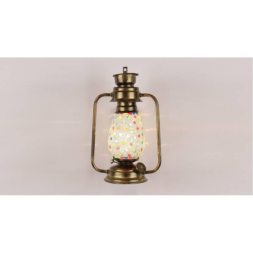 Finley Multicolor Metal Wall Mounted Lantern Lamp