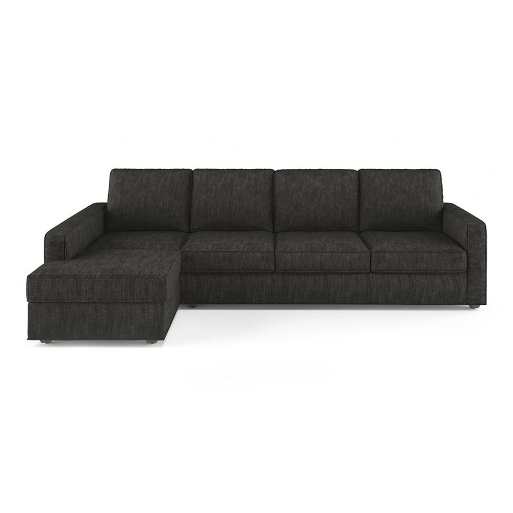 Apollo Sofa (Colour : Graphite Grey, Cushion : Hard, Back Type : Regular, Seating Capacity : Left Aligned 3 Seater + Left Aligned Chaise)