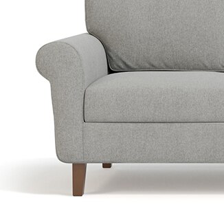 Oxford 1 Seater Fabric Sofa in Vapour Grey Colour