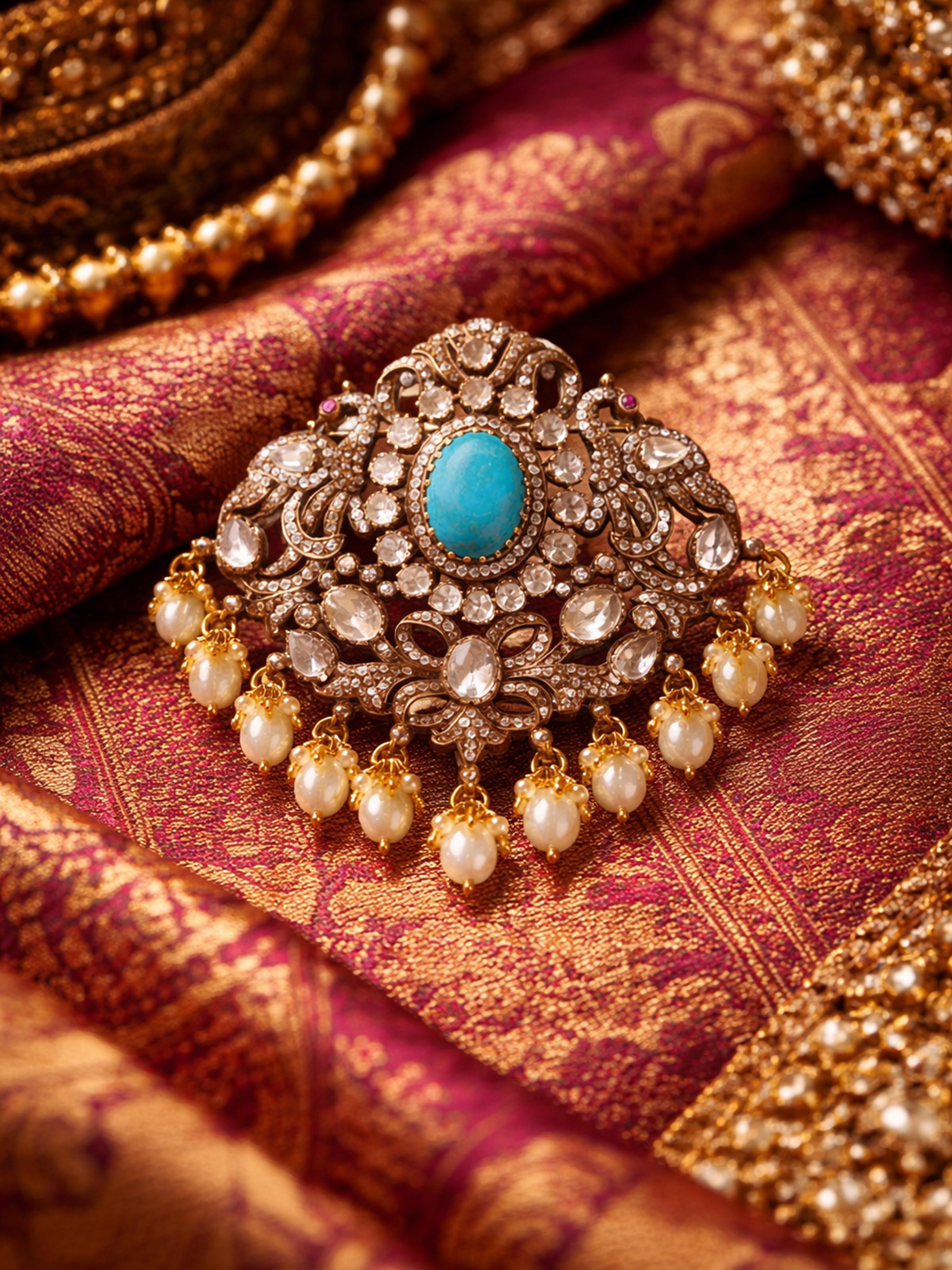 Silver Smithing Yellow Gold Brooch Pin