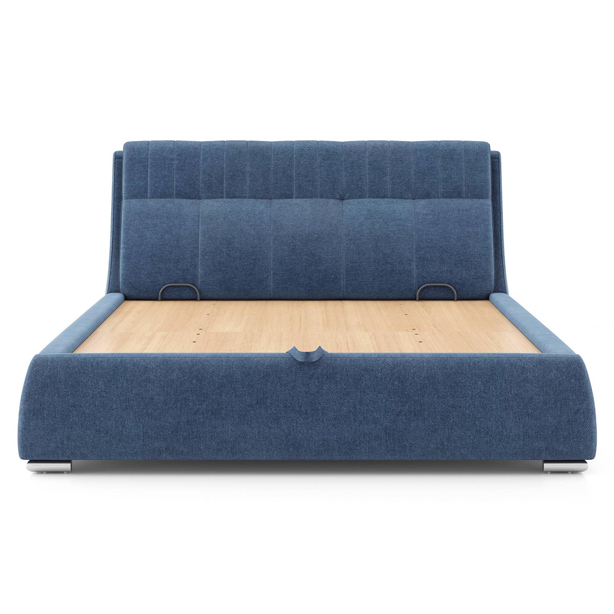 Stanhope Upholstery Hydraulic King Size Bed In Baltic Blue