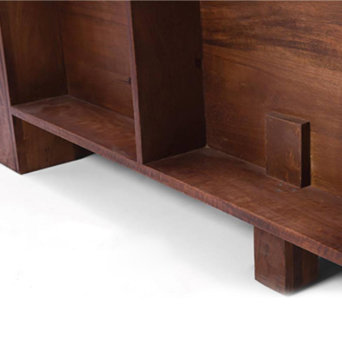 Duetto Solid Wood King Size Bed In Two Tone Finish