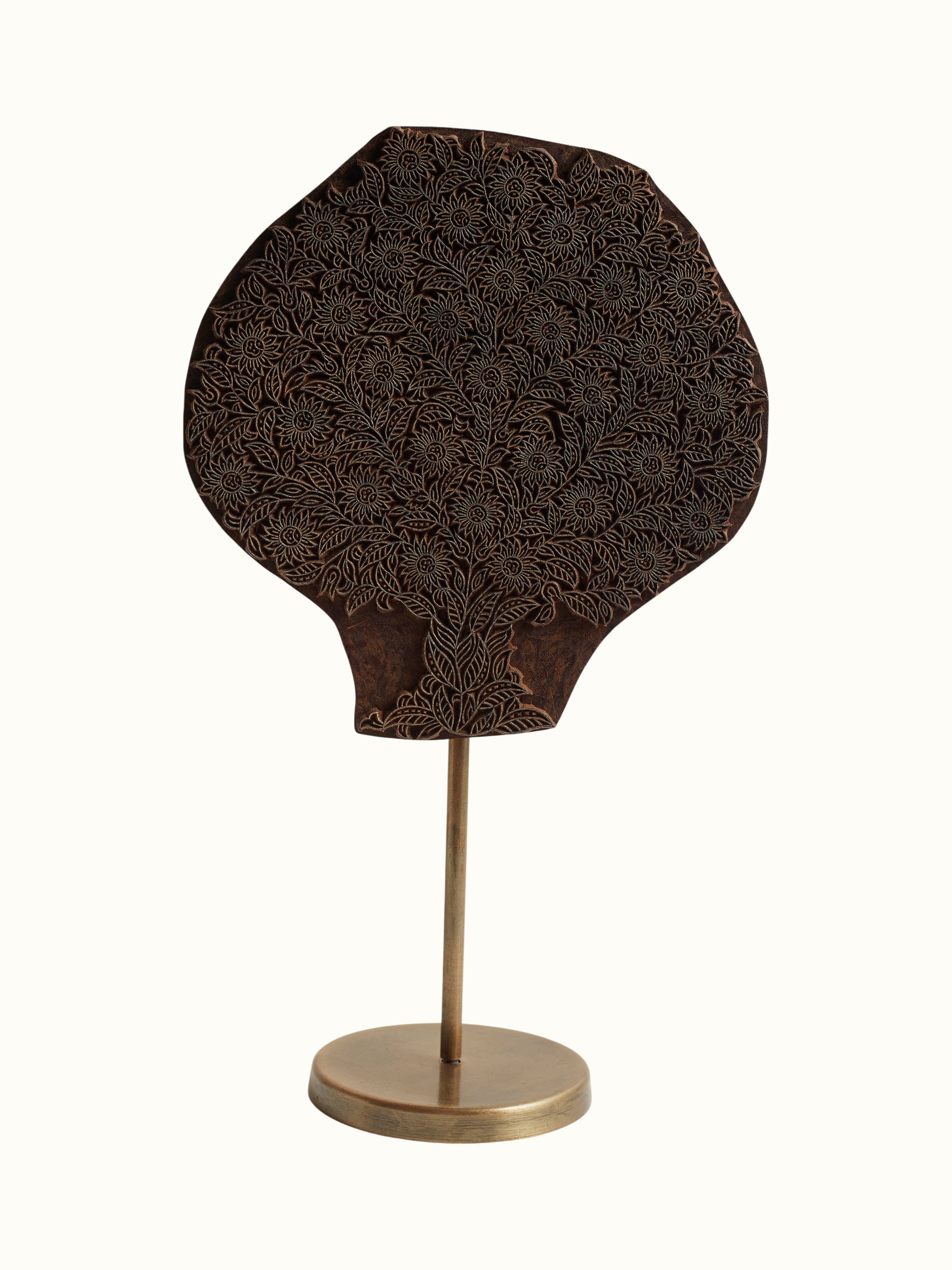 Main view of Sheesham Wood Carved Tree Wooden Block