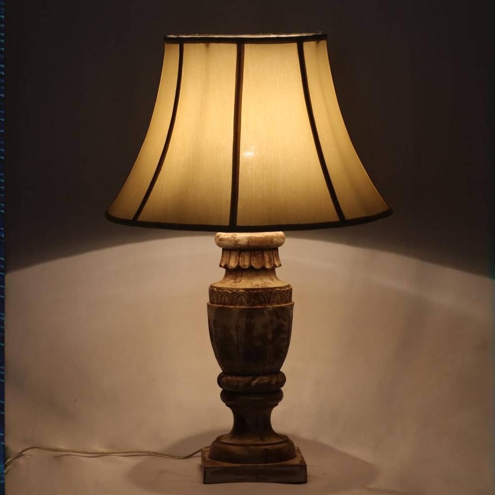 Distressed Wooden table lamp