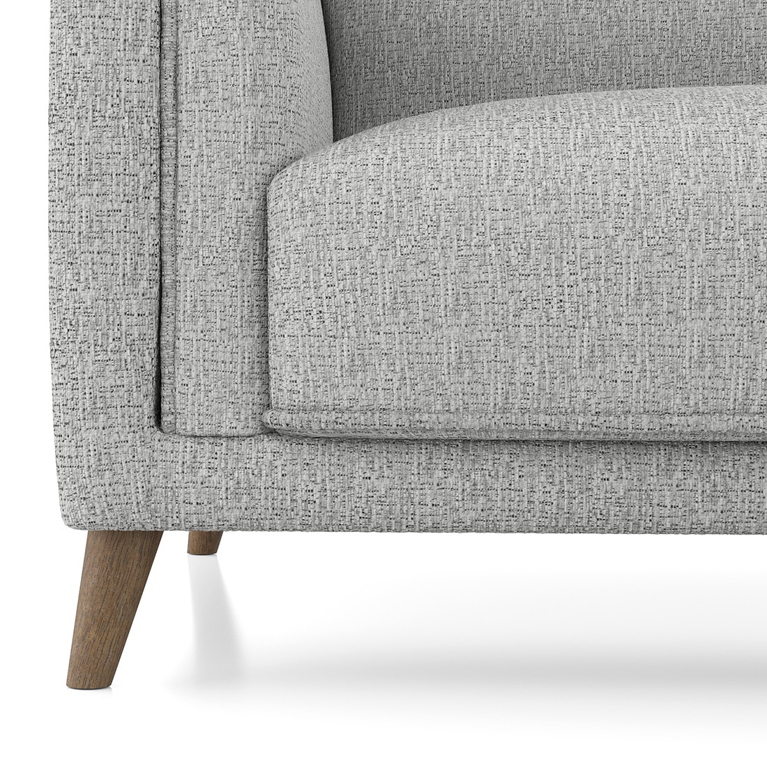 Diana 3 Seater Fabric Sofa In Grey Colour