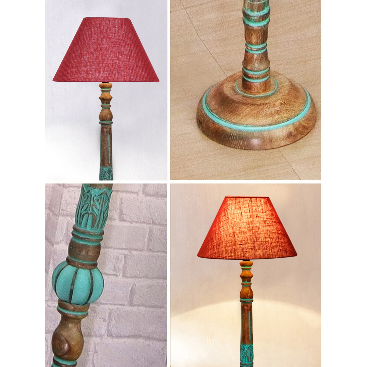 Devansh Wooden Floor Lamp