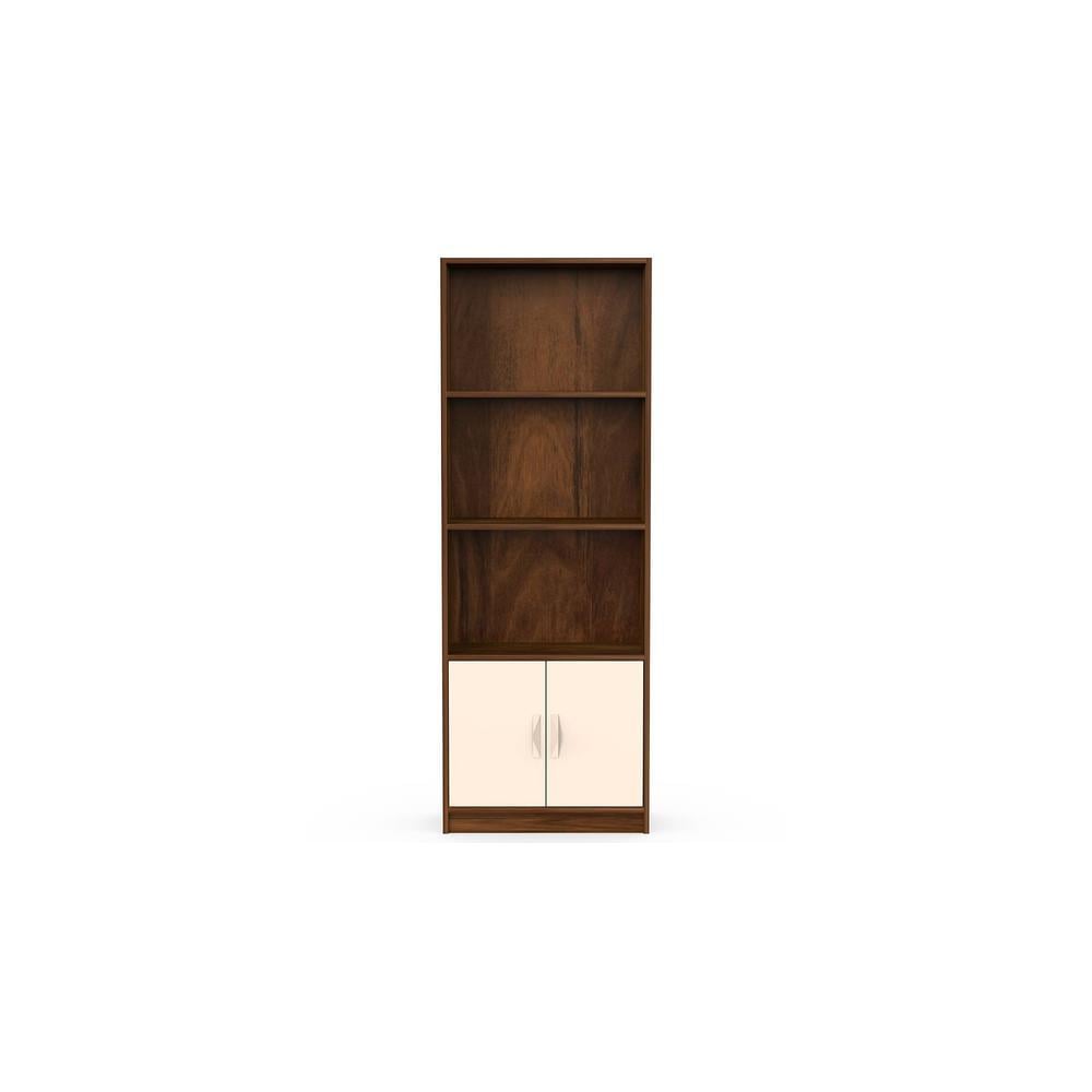 Seonn Engineered Wood Bookshelf in Maple & Beige