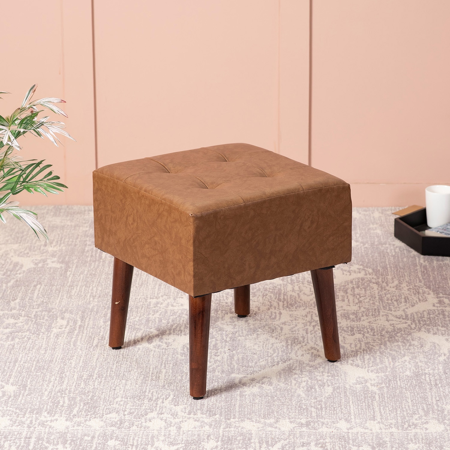 Axel Faux Leather Wooden bench for sitting - Nestroots