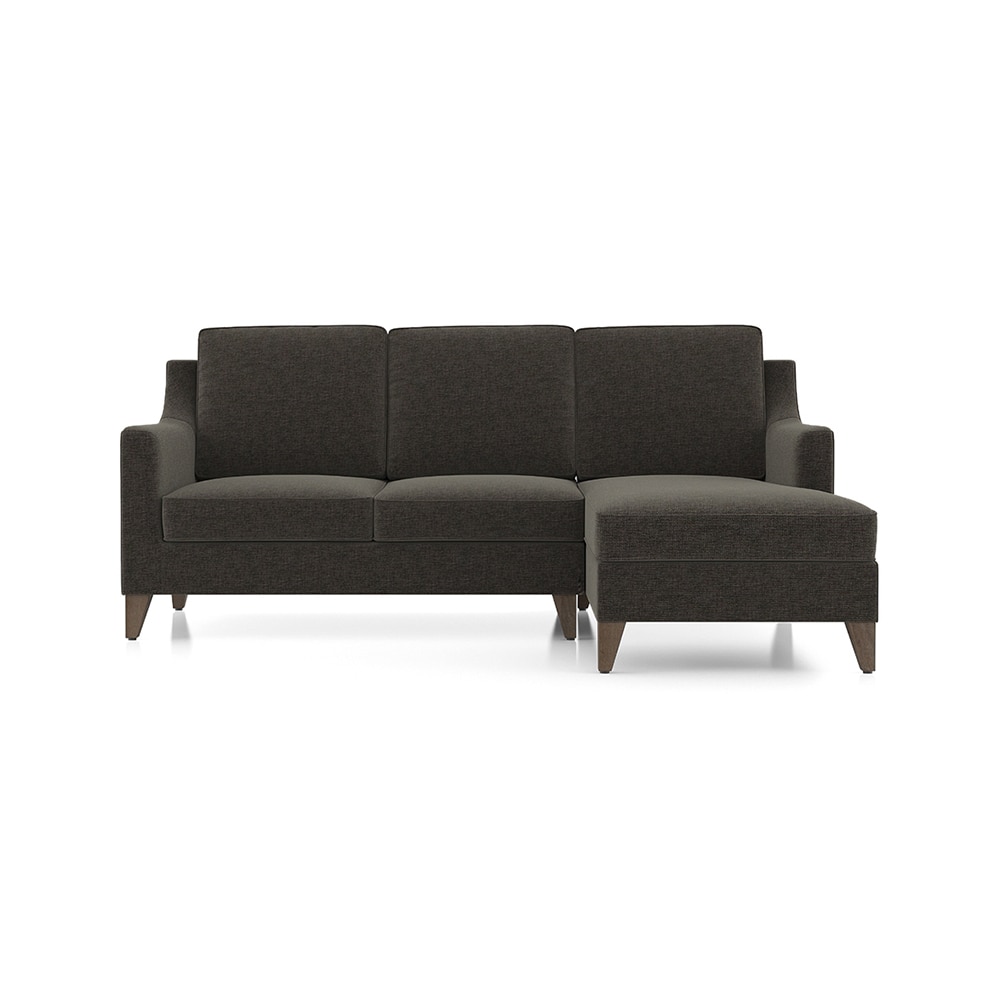 Abbey Sectional Sofa (Colour : Smoke Grey, Cushion : Hard, Seater : Right Aligned 2 Seater + Right Aligned Chaise)