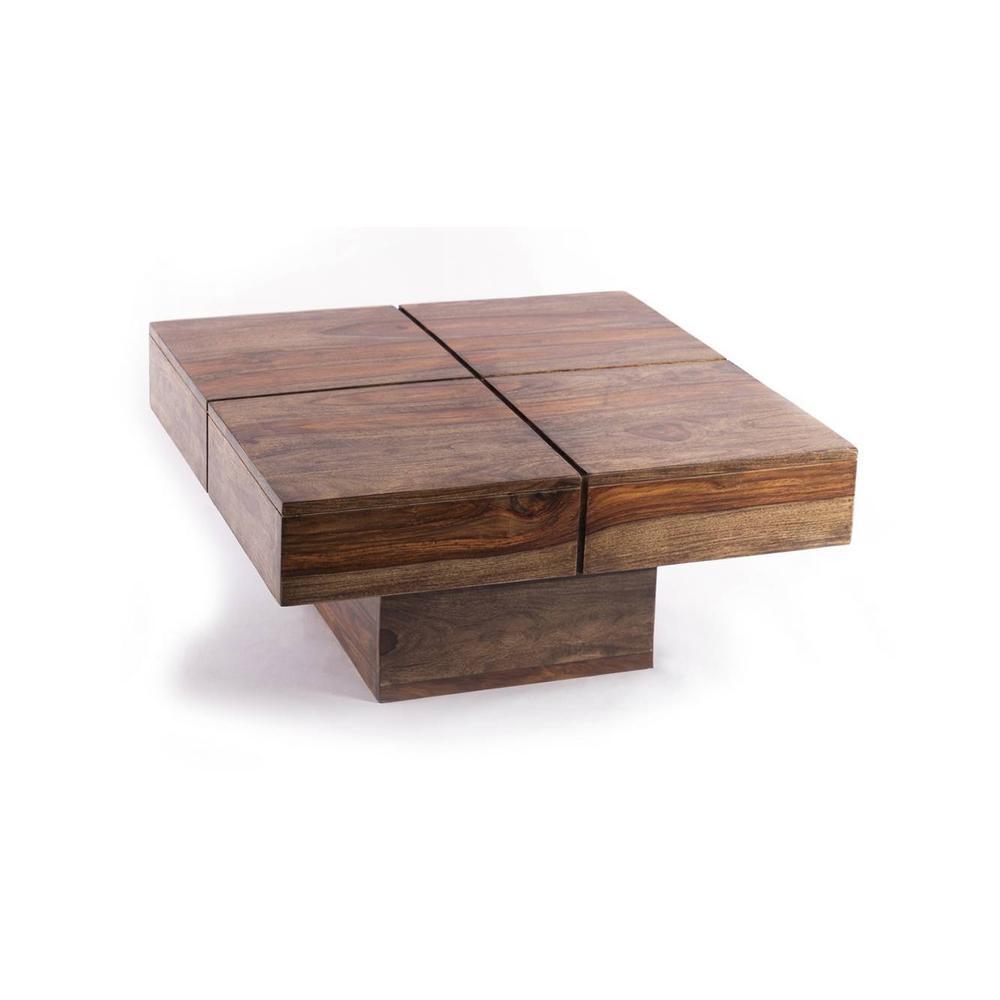 Arnel Coffee Table - Teak  Finish