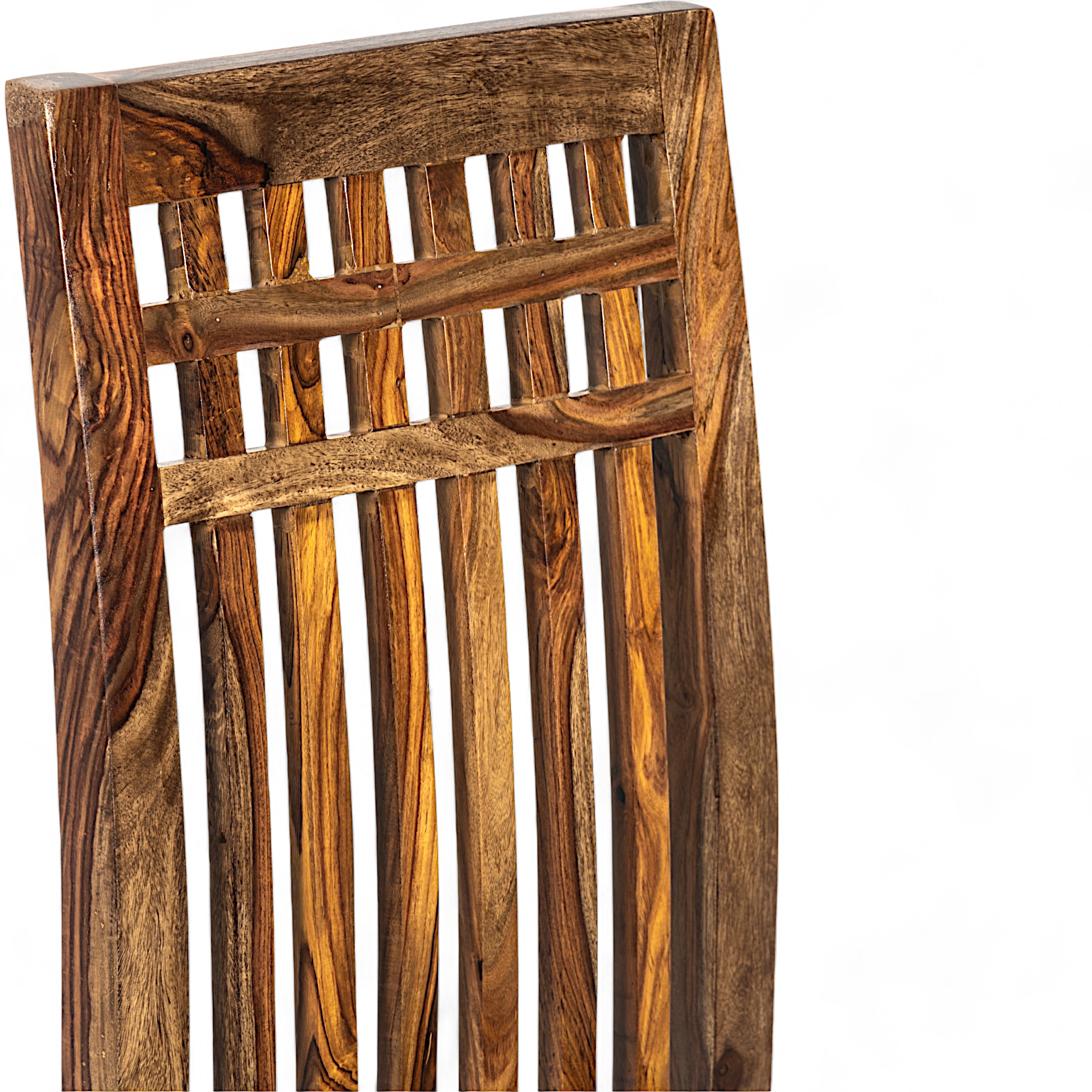 Columbus wood Dining Chair in Anchor Grey Fabric Cushioning with TEAK FINISH