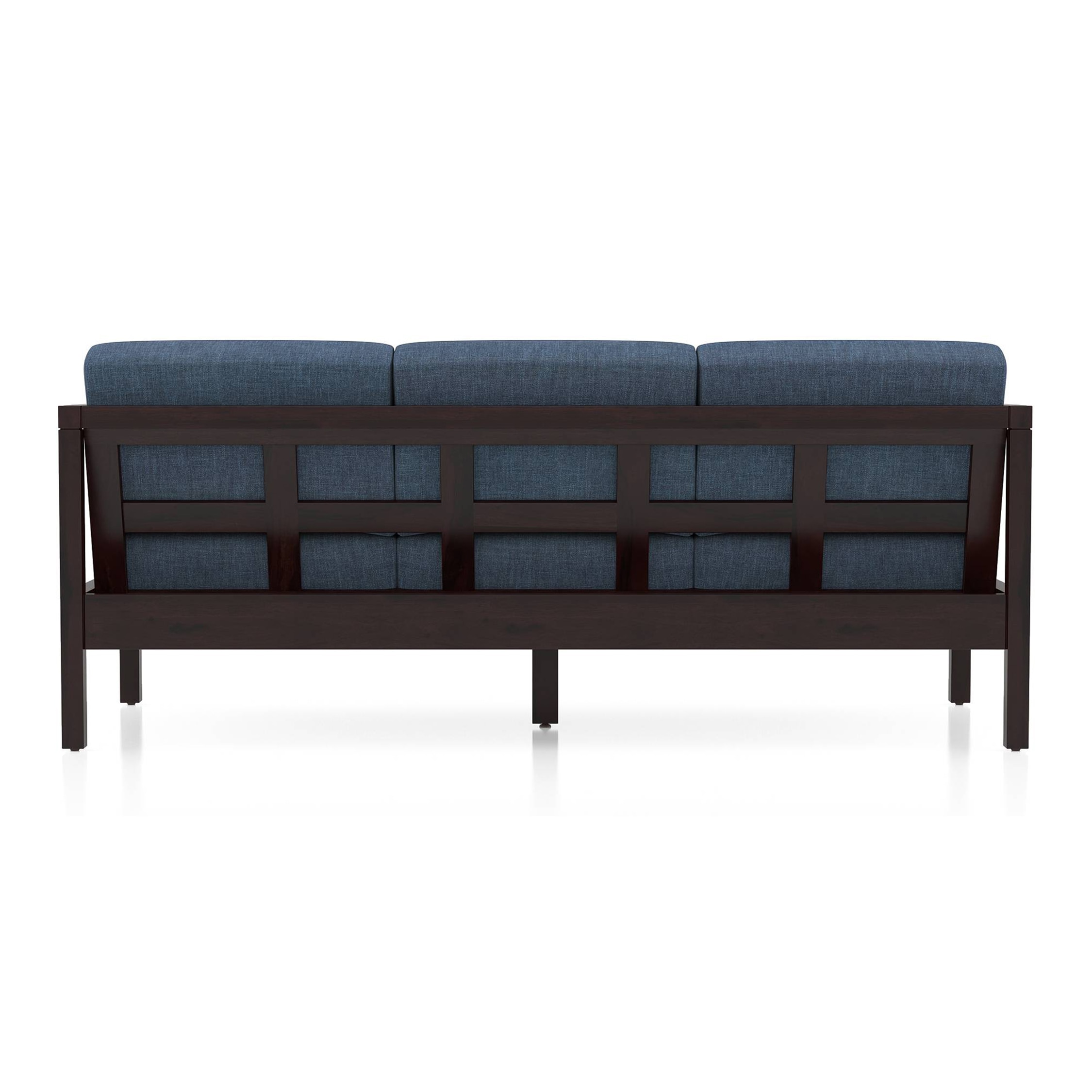 Cairo 3 Seater Wooden Sofa (Midnight Indigo Blue)
