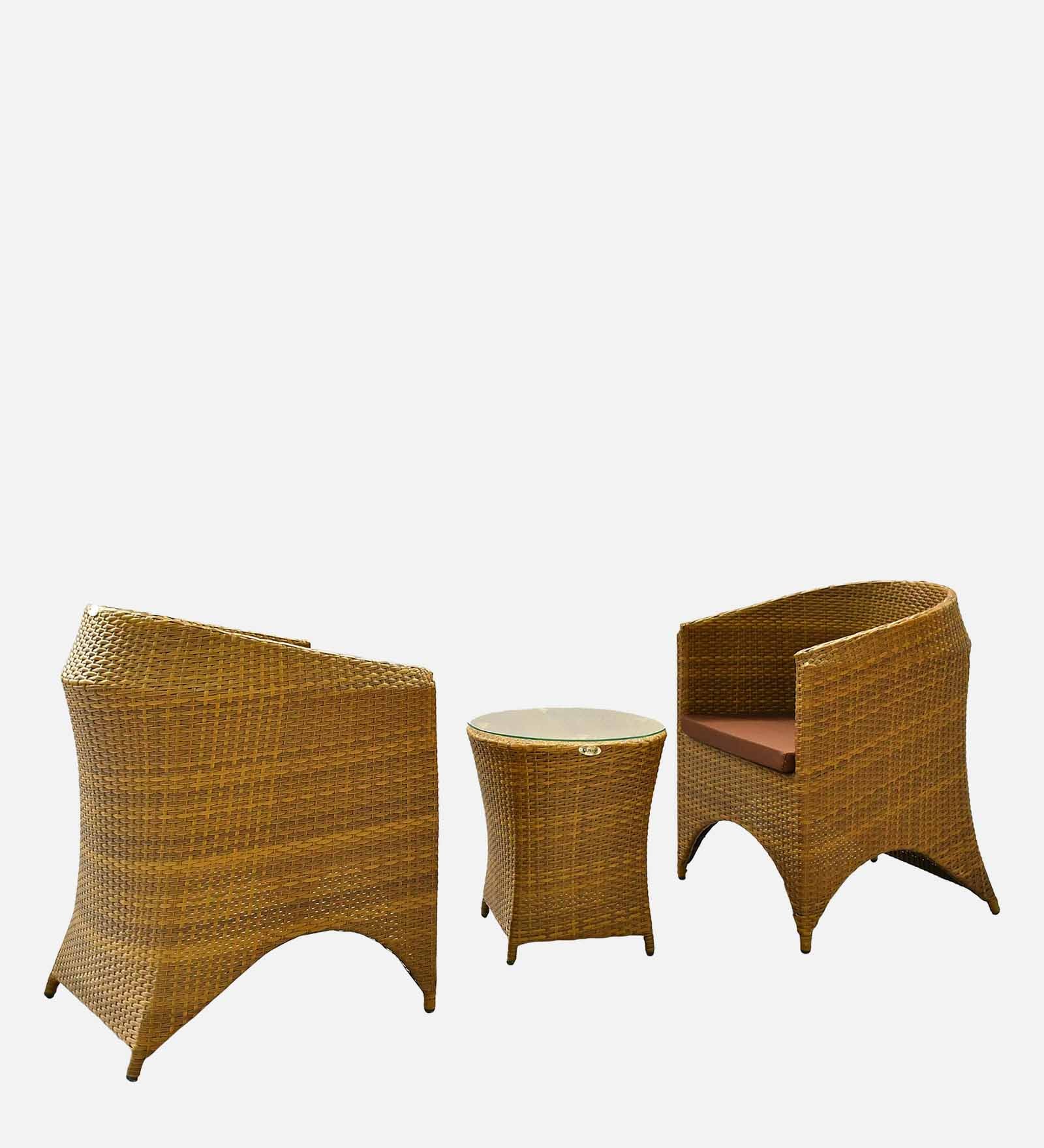 Hobart Wicker Chair In Beige Brown Tone Finish