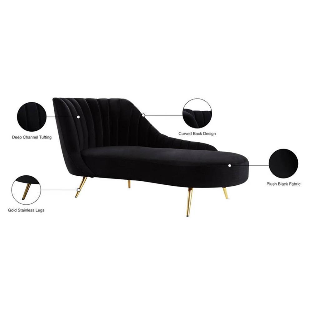 Tiberius Velvet Chaise Launger in Cream Colour