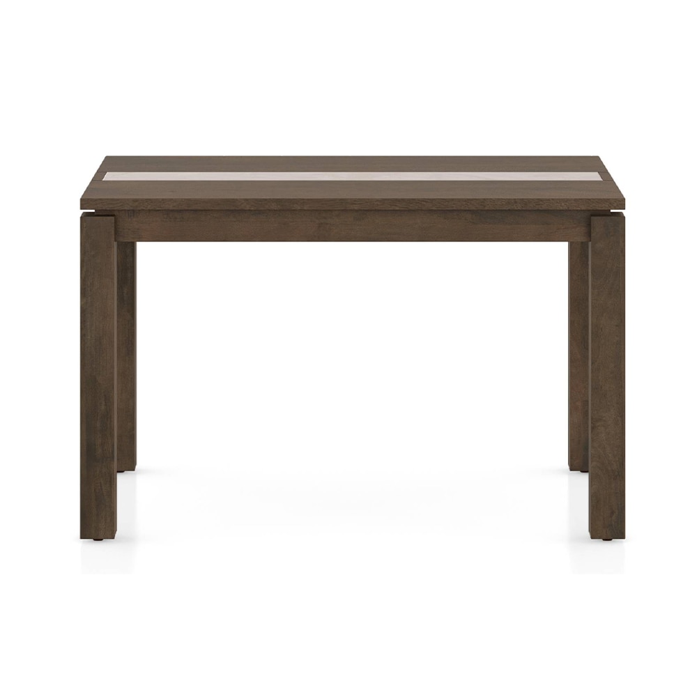 Atlas Crest Storage Solid Wood 4 Seater Dining Table In Danish Walnut Finish