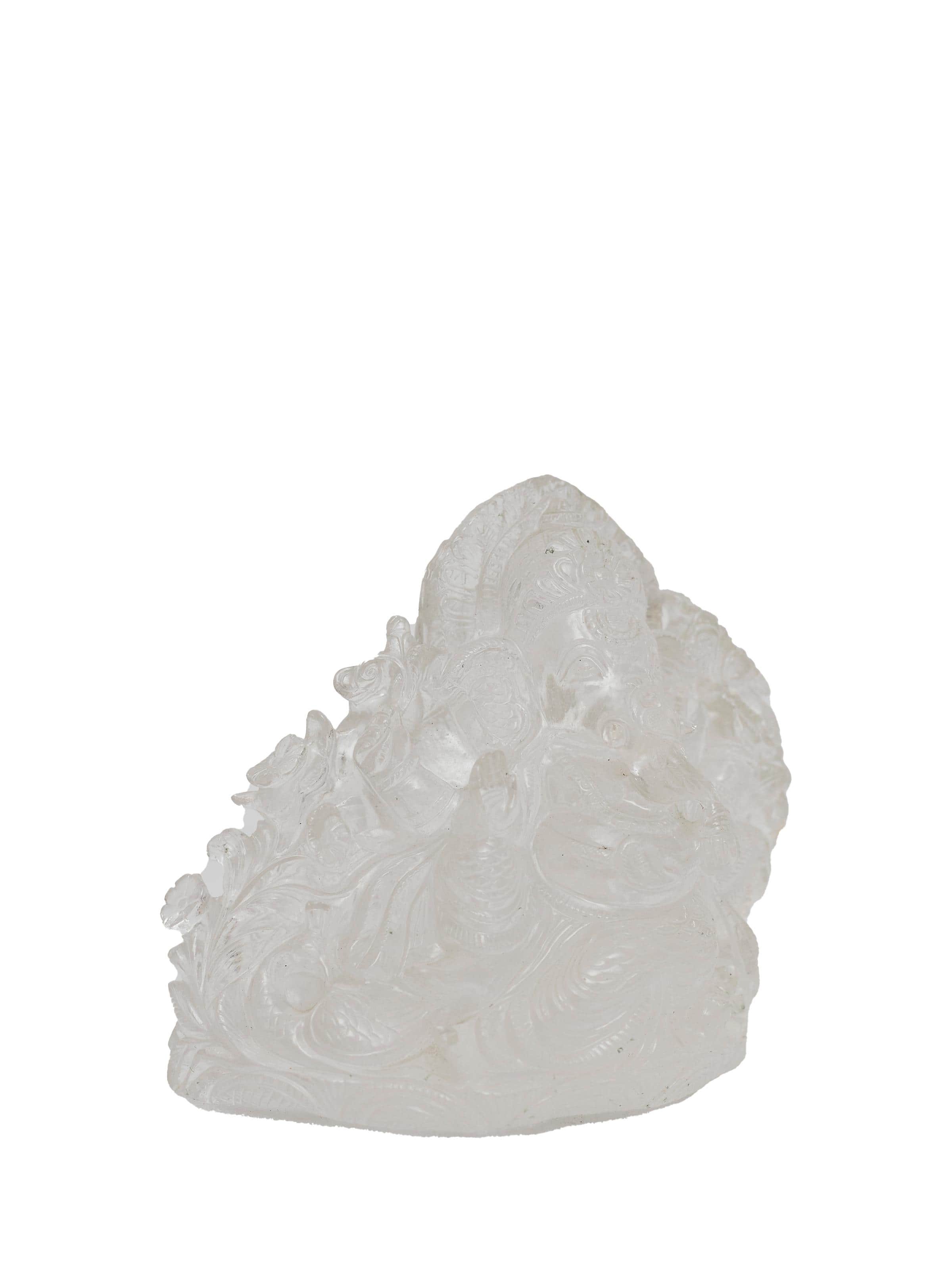 Crystal Quartz Ganesha Idol