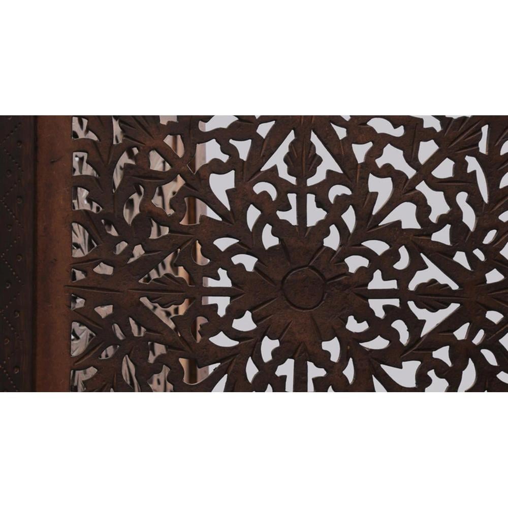 Florella Solid Wood 4 Panel Room Divider