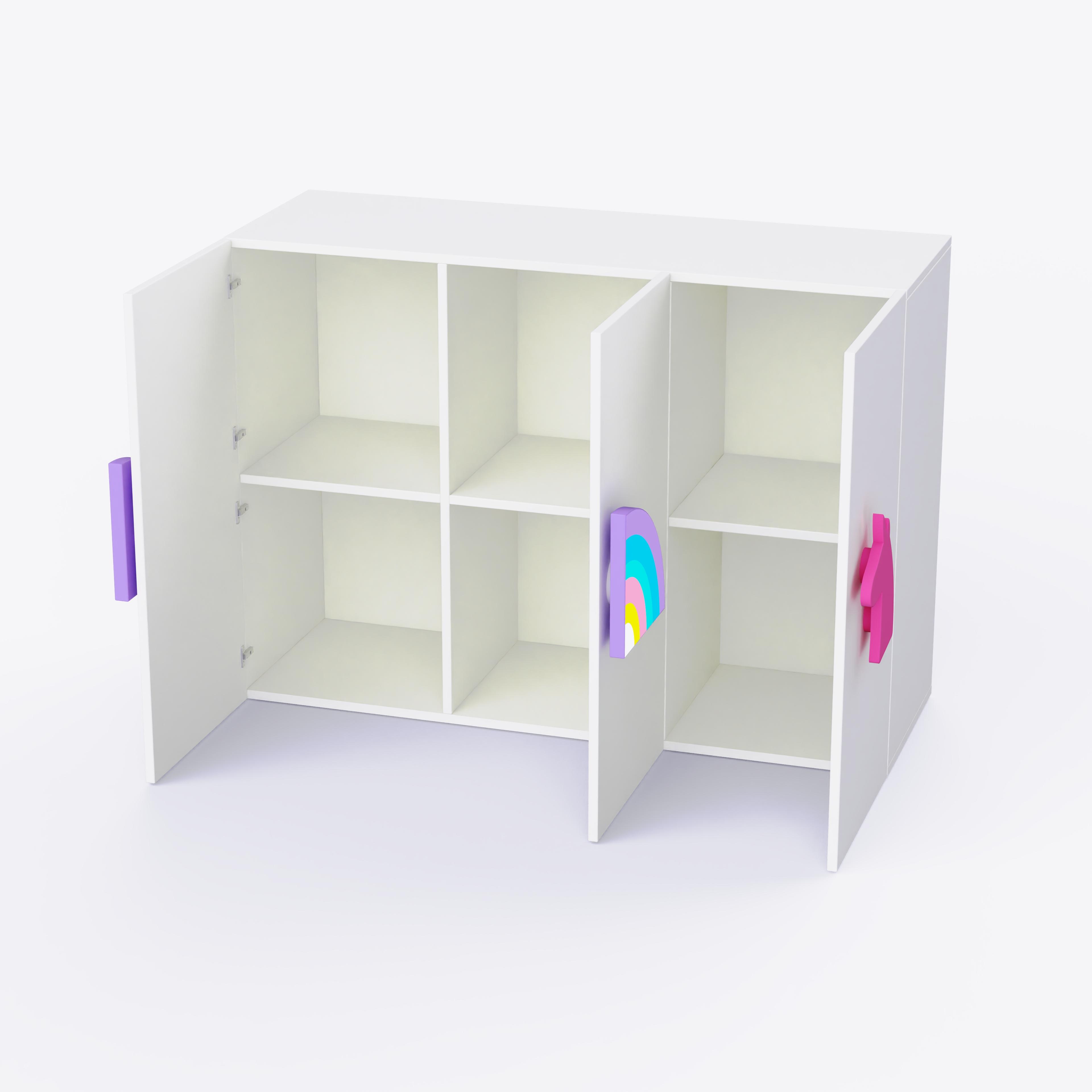 Unicorn'S Playground Cabinet Storage In White Colour