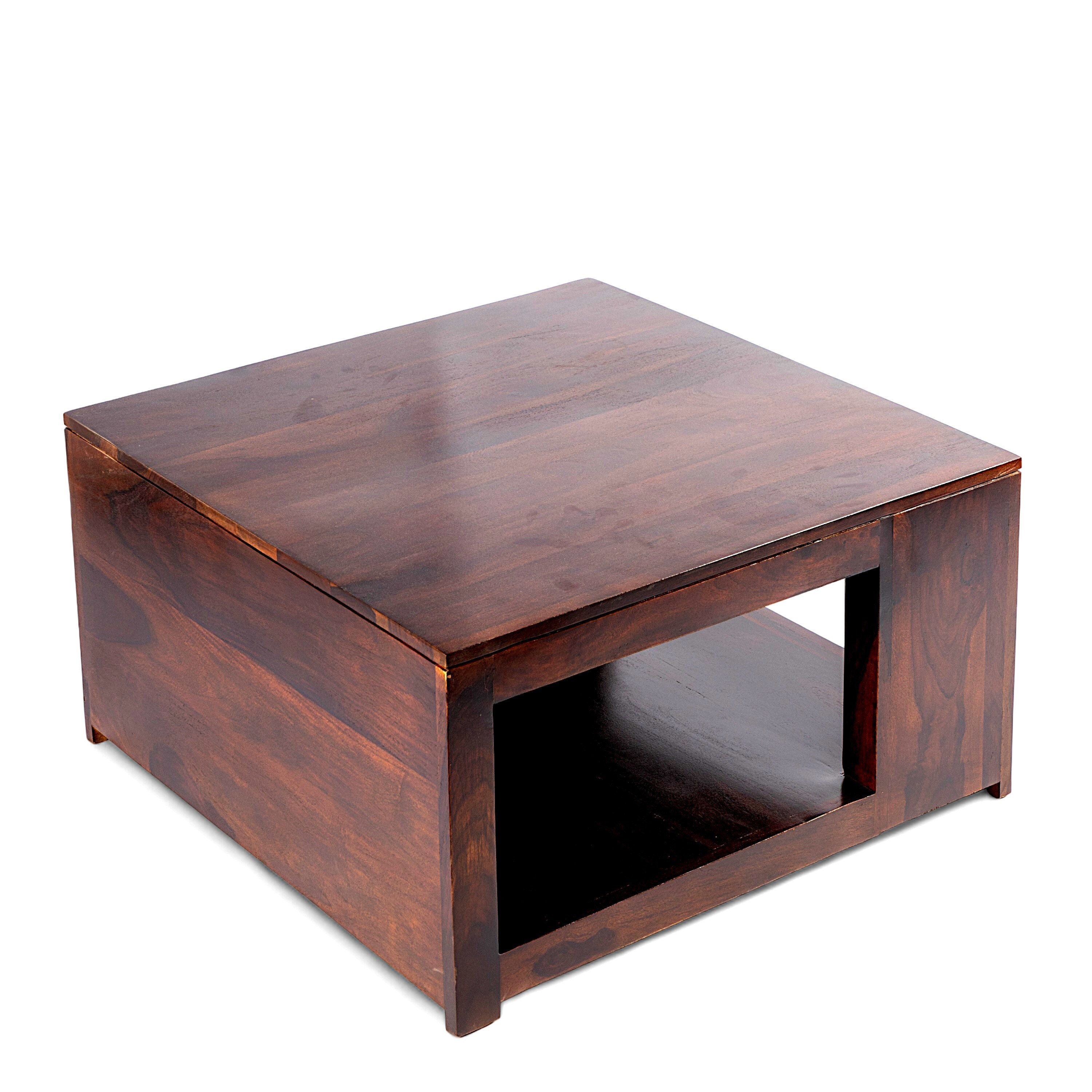Milan Sheesham Wood Coffee Table In Walnut Finish