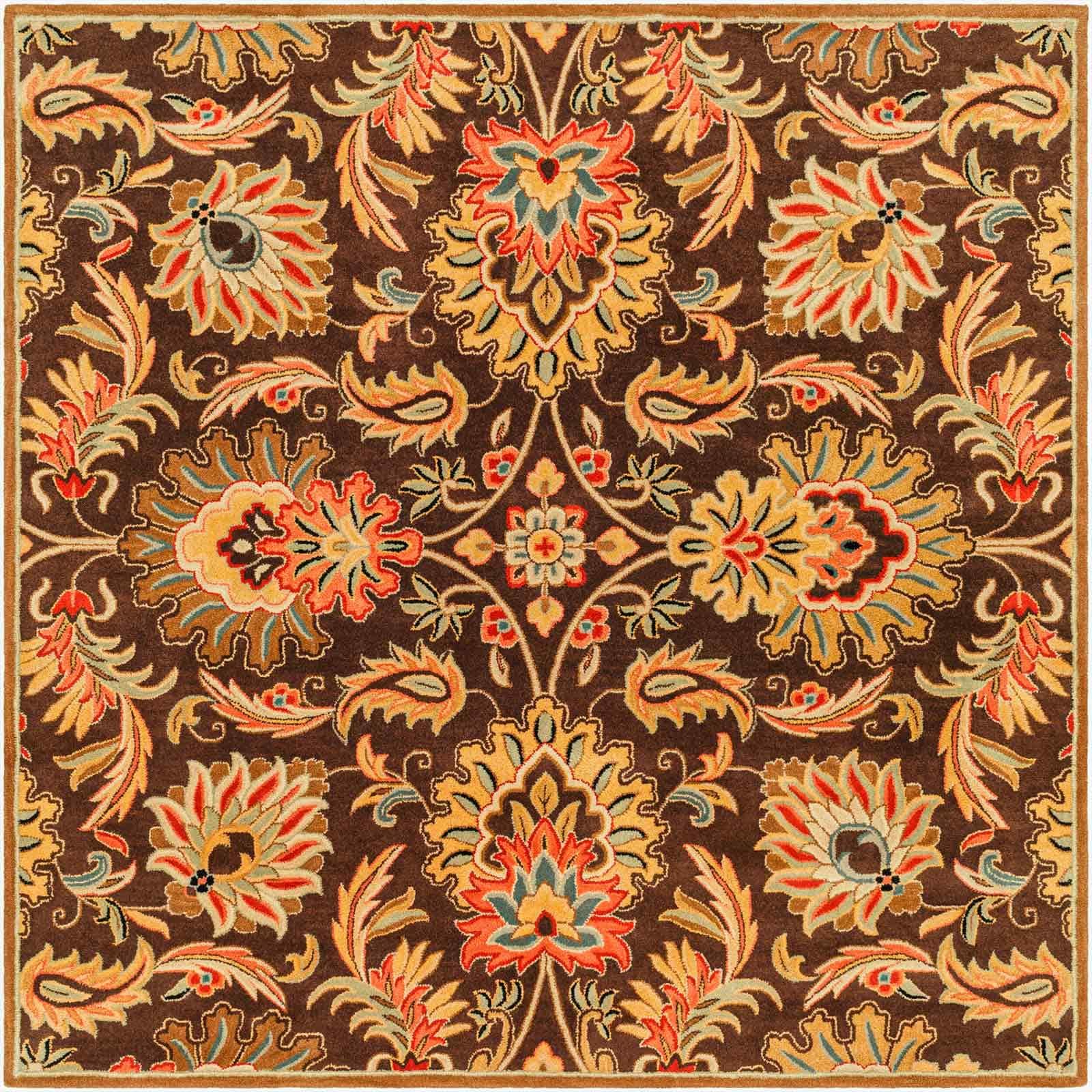 Multicolor Floral Wool Rug 8 Feet