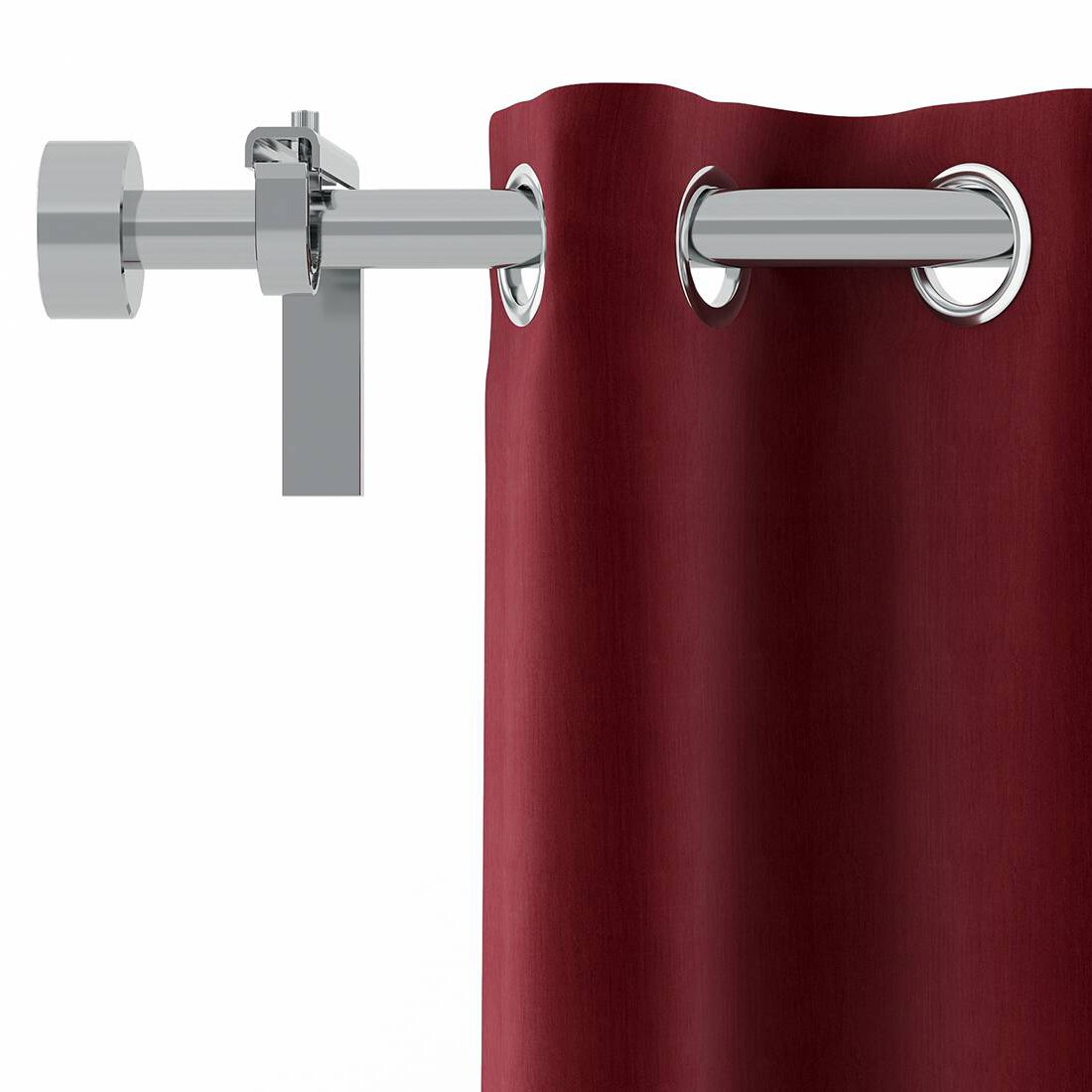 Dawn Maroon Polyester Room Darkening Door Curtain