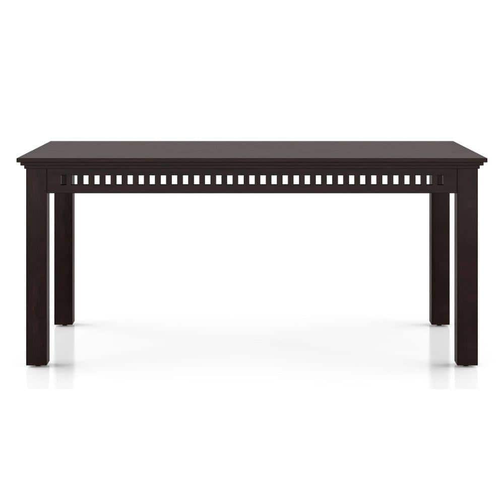 Fidora 6 Seater Dining Table In Mahogany Finish