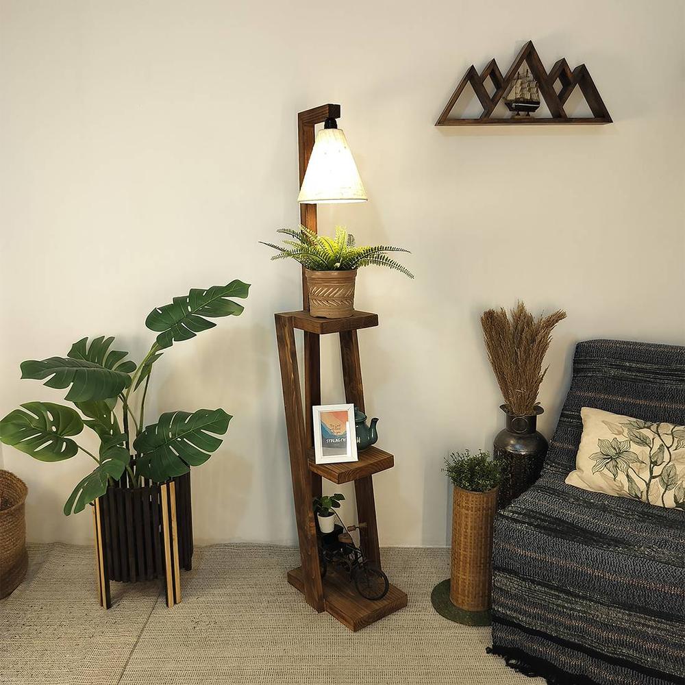 Julia Beige Jute Floor Lamp with Beige Jute Base