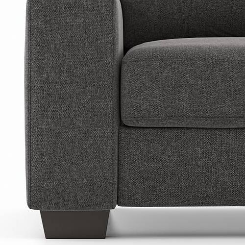 Leslie 2 Seater Fabric Sofa (Smoke Grey)