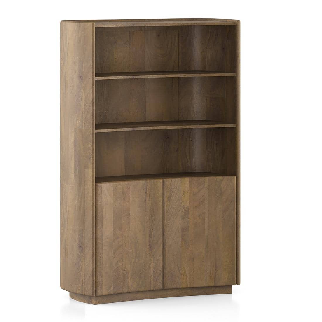Torin Solid Wood Bookshelf In Golden Ash Finish