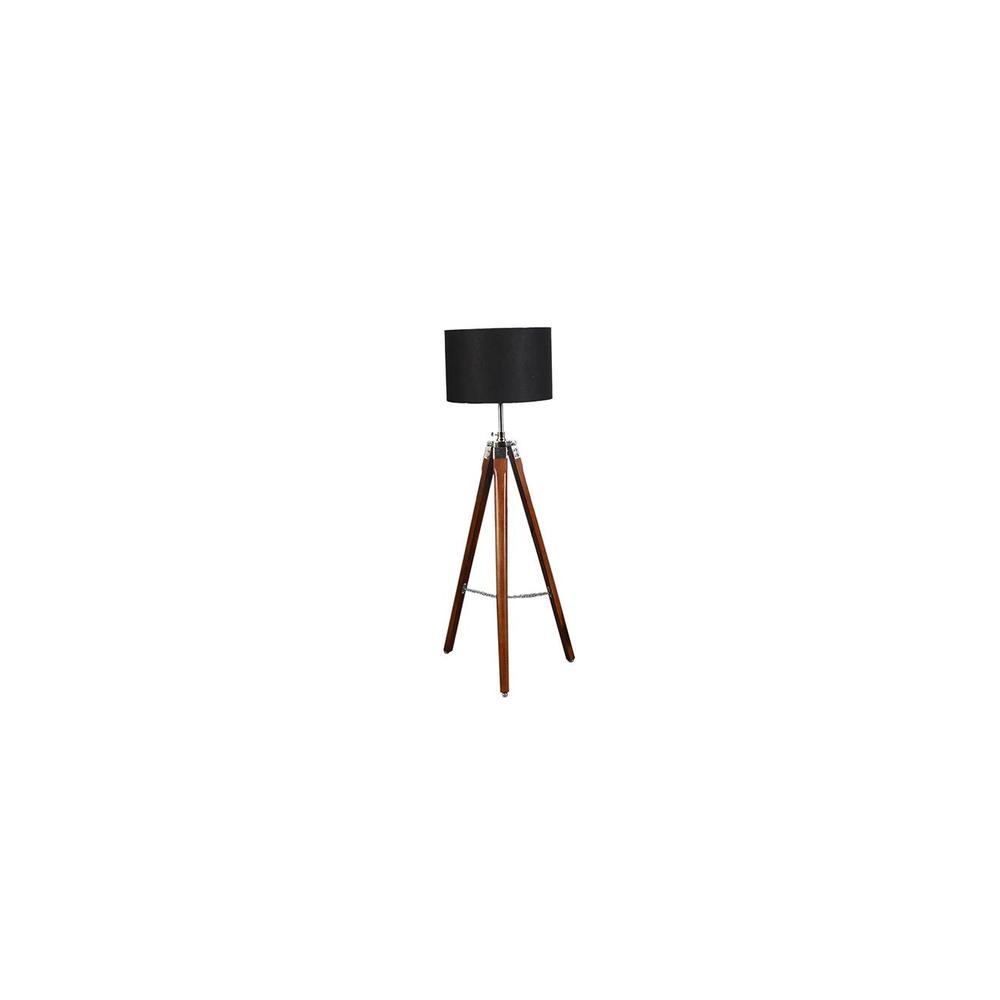 Hemmings Black Cotton Shade Floor Lamp