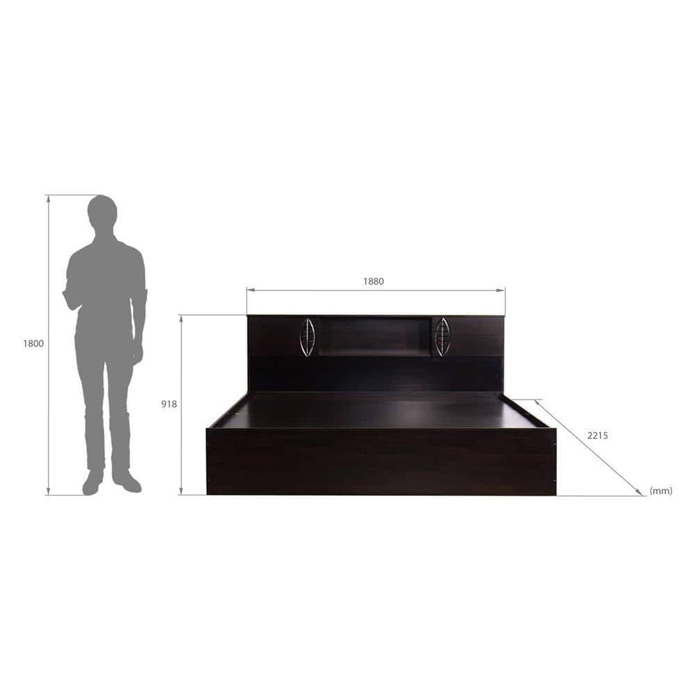 Kamira Solid Wood King Size Drawer Storage Bed In Melamine Finish